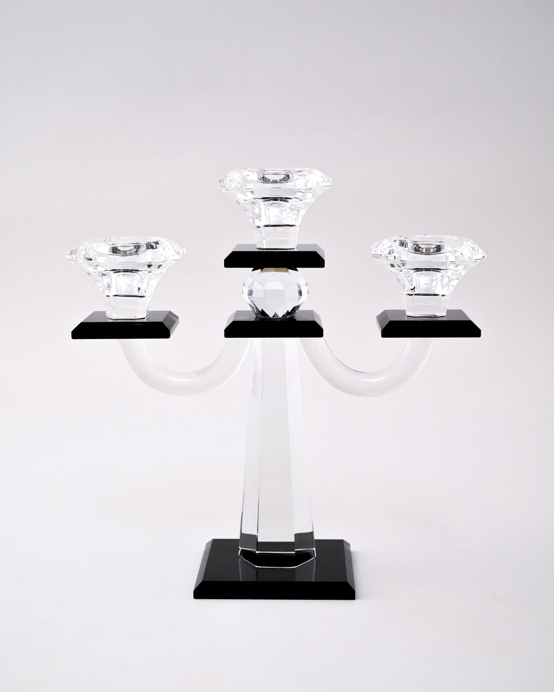 Crystal Elegance 3-Arm Candle Stand 