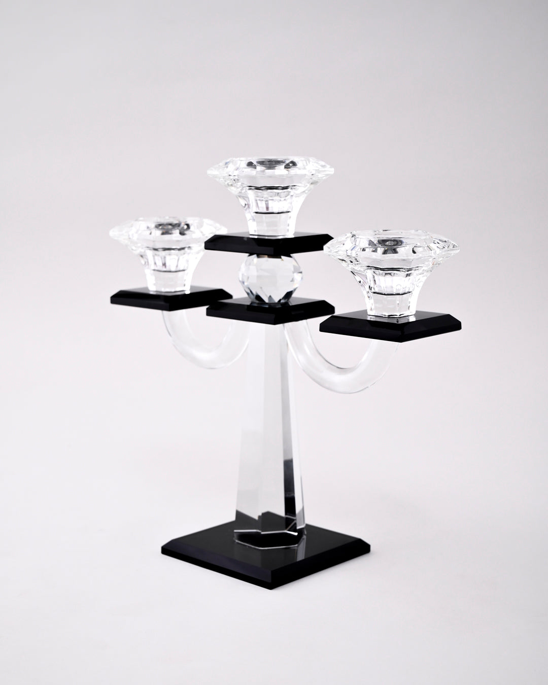 Crystal Elegance 3-Arm Candle Stand 