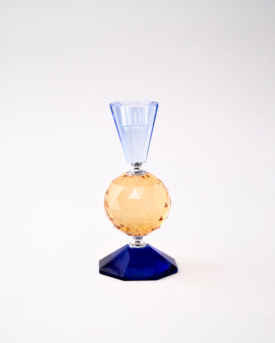 Midnight Spherical Crystal Candle Holder 