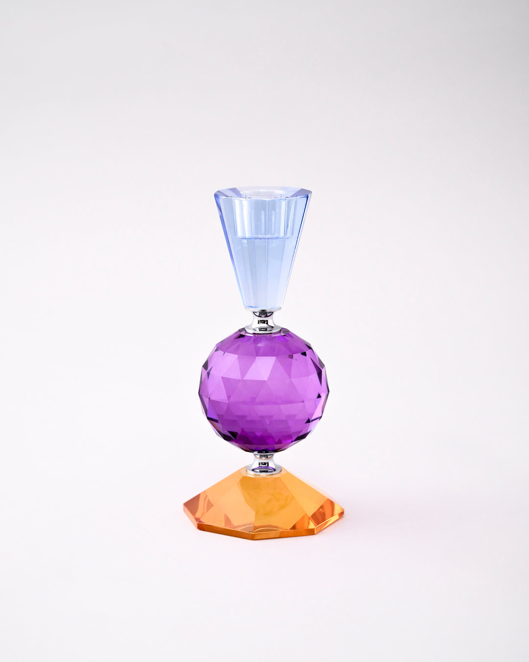 Midnight Spherical Crystal Candle Holder 