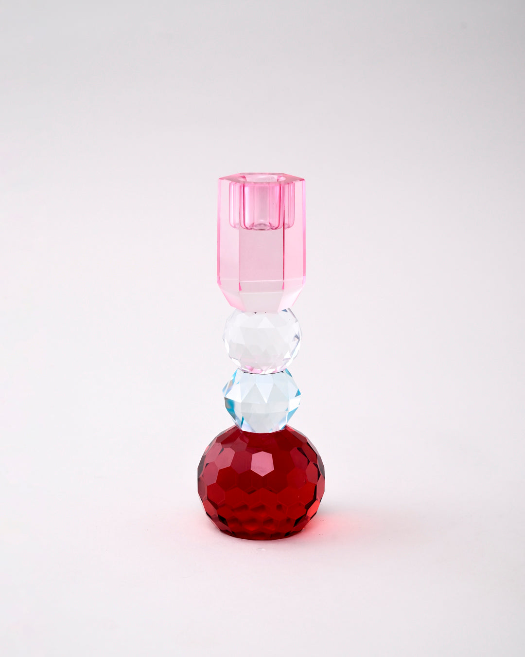 Roselle Crystal Sphere Candle Holder - Small 