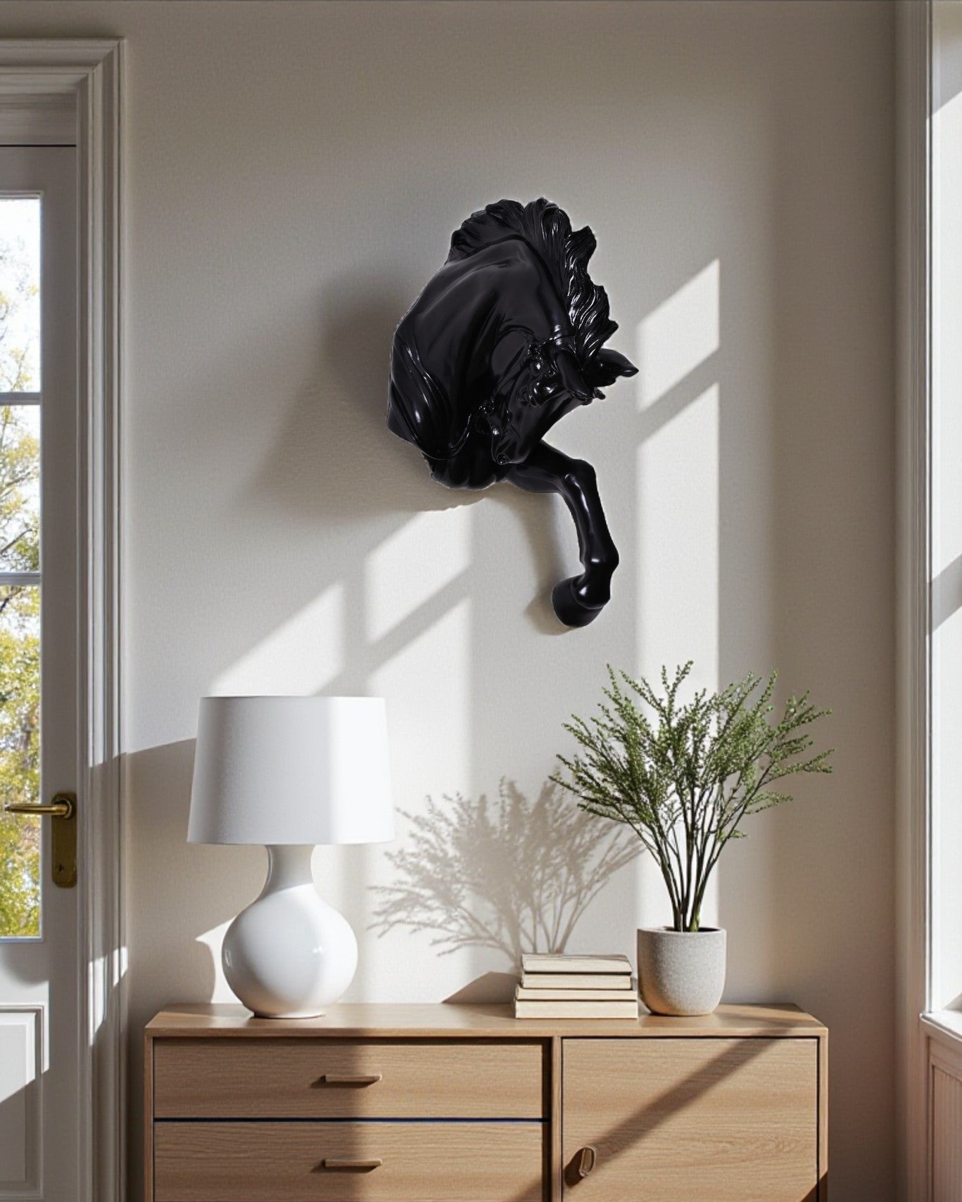 Royal Stallion Wall Mount - Black 