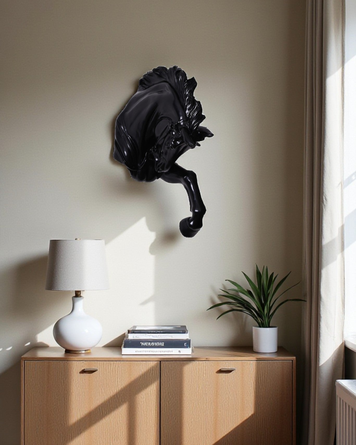 Royal Stallion Wall Mount - Black 