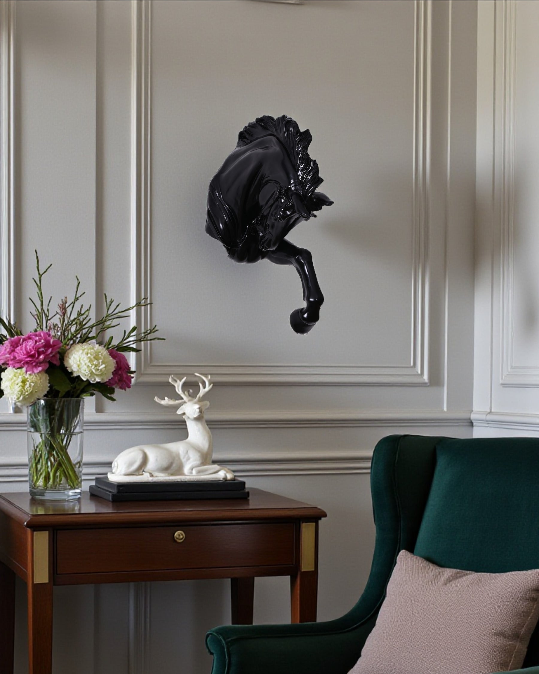 Royal Stallion Wall Mount - Black 