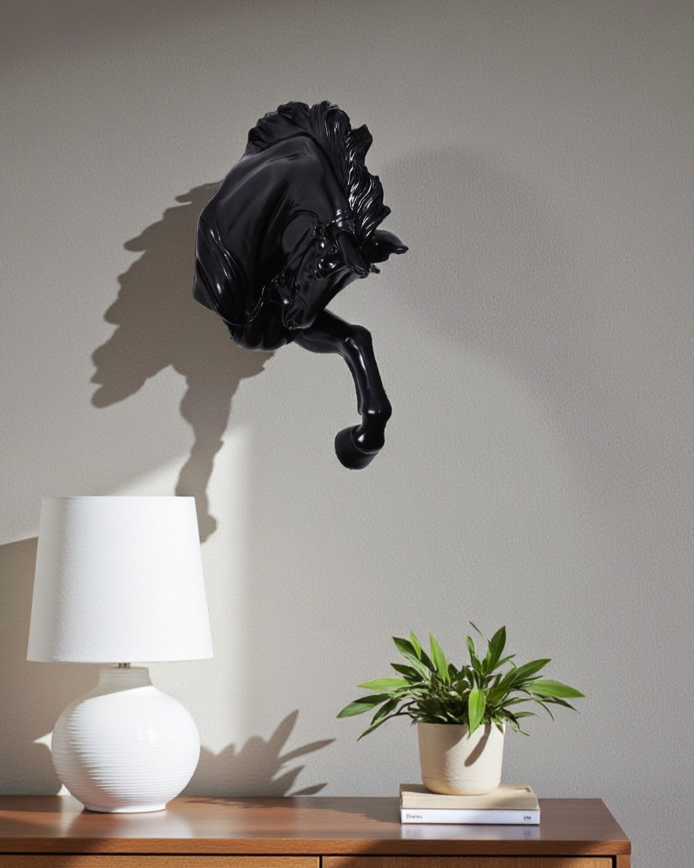 Royal Stallion Wall Mount - Black 