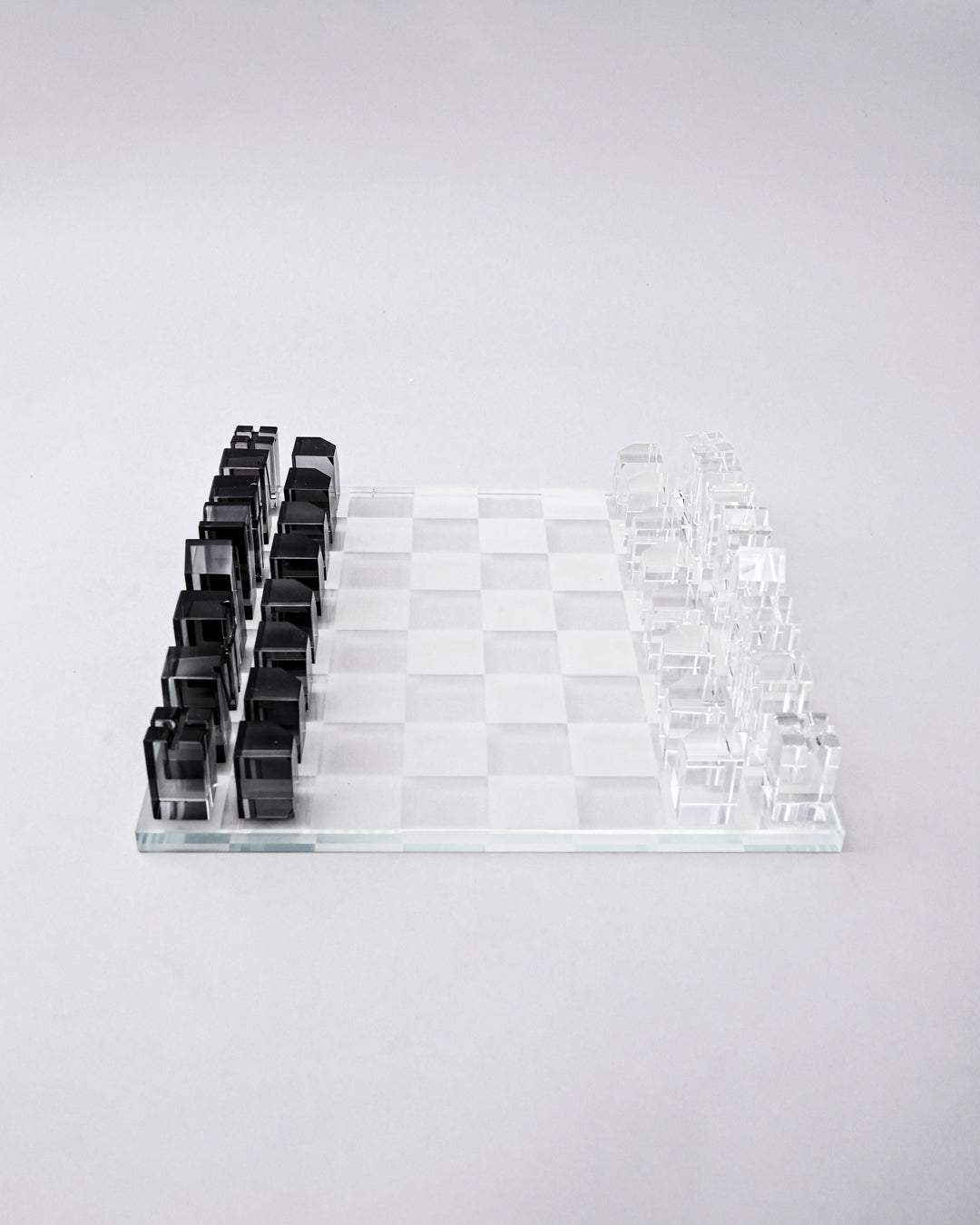 Modern Crystal Geometry Chess Set 