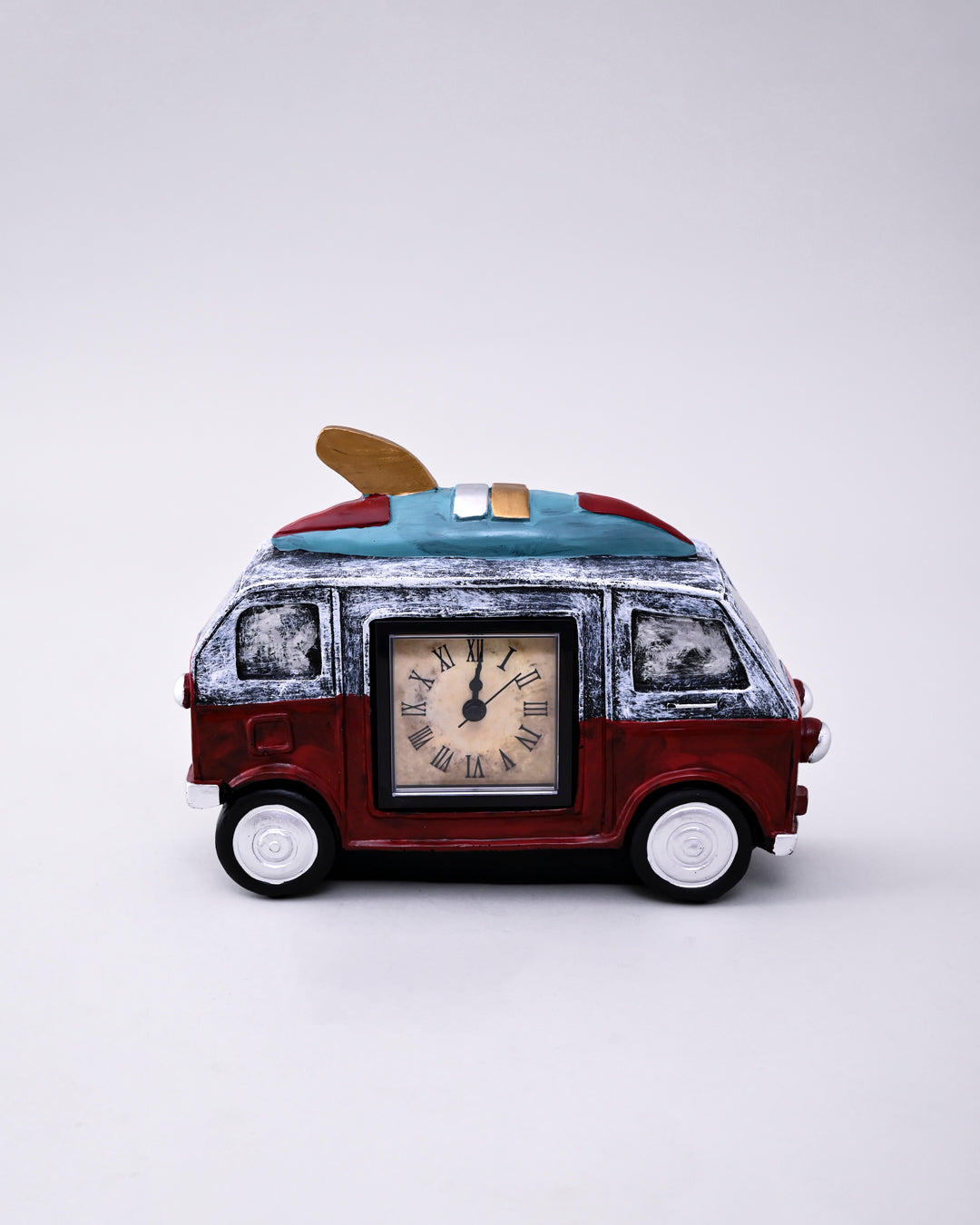 Classic Camper Tabletop Clock - Red 