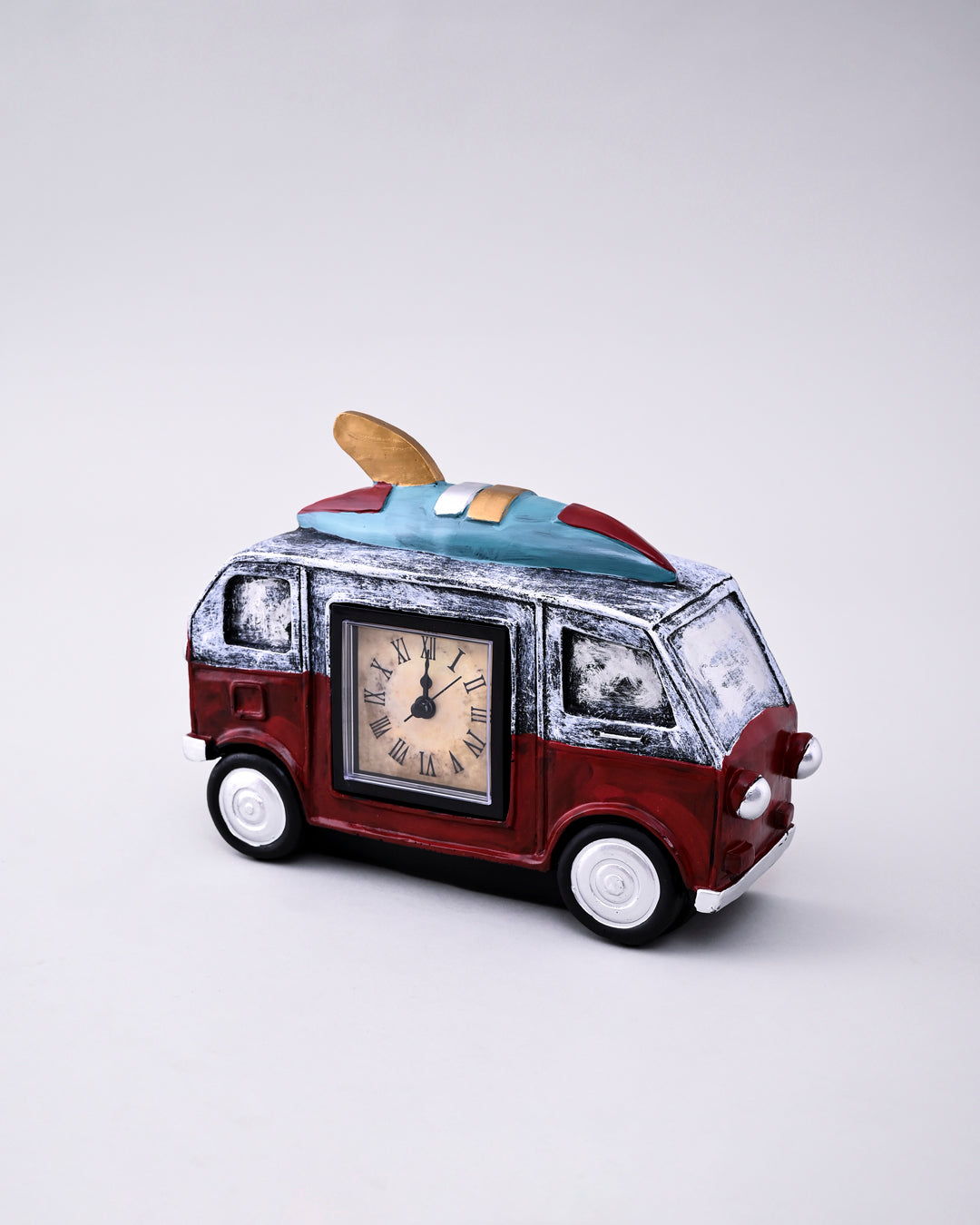 Classic Camper Tabletop Clock - Red 