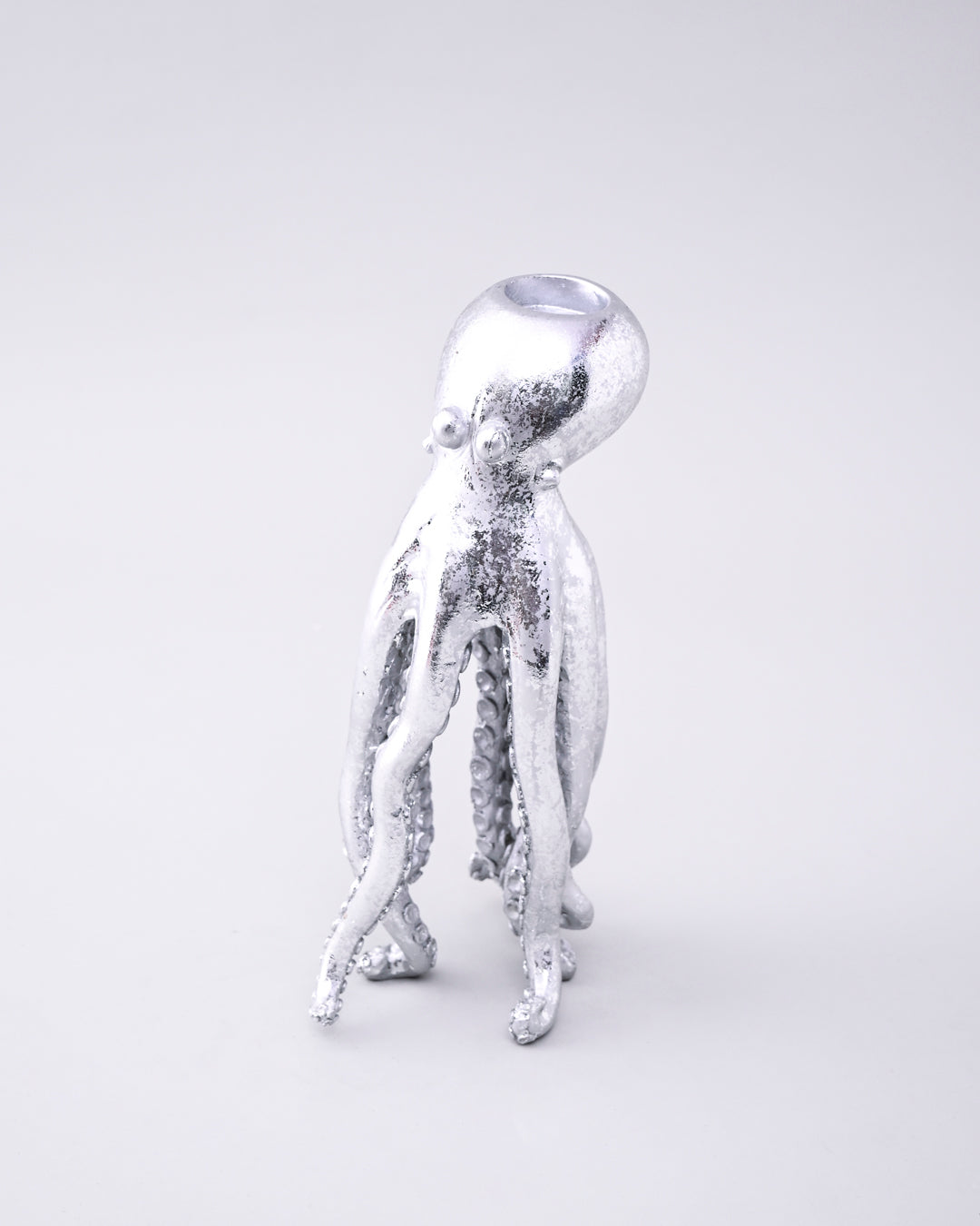 Silver Octopus Candle Holder 