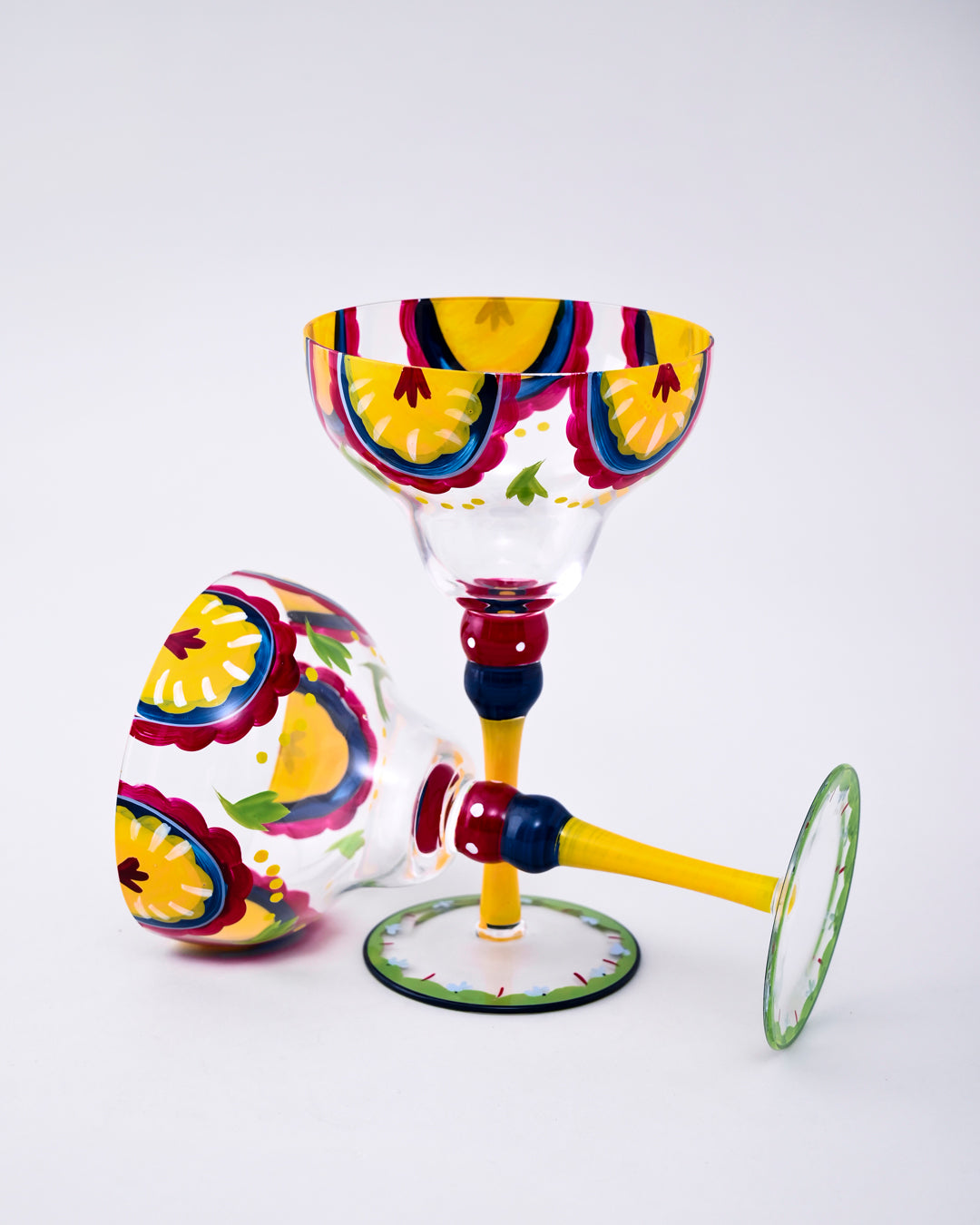 Hand-Painted Margarita Cocktail Glass - 250ml 