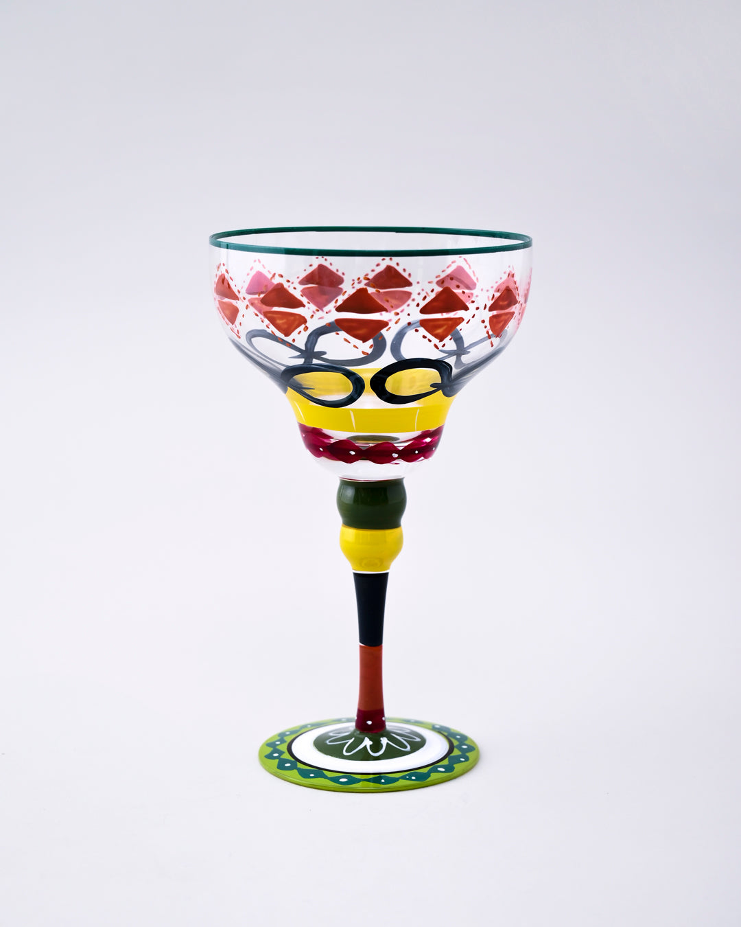 Hand-Painted Margarita Cocktail Glass - 250ml 