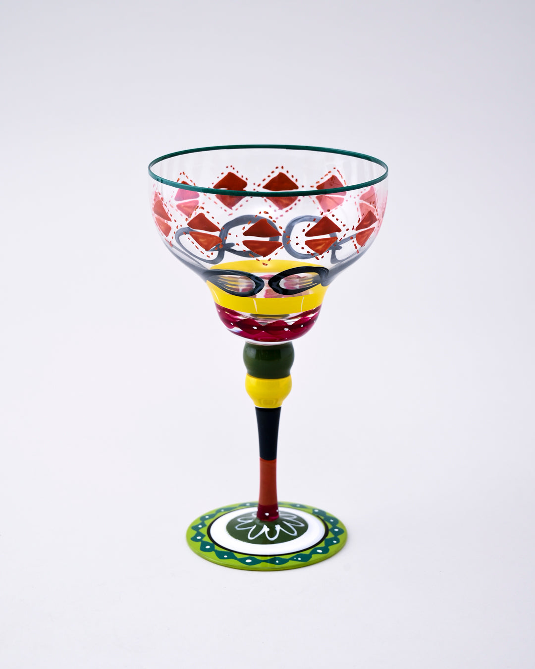 Hand-Painted Margarita Cocktail Glass - 250ml 