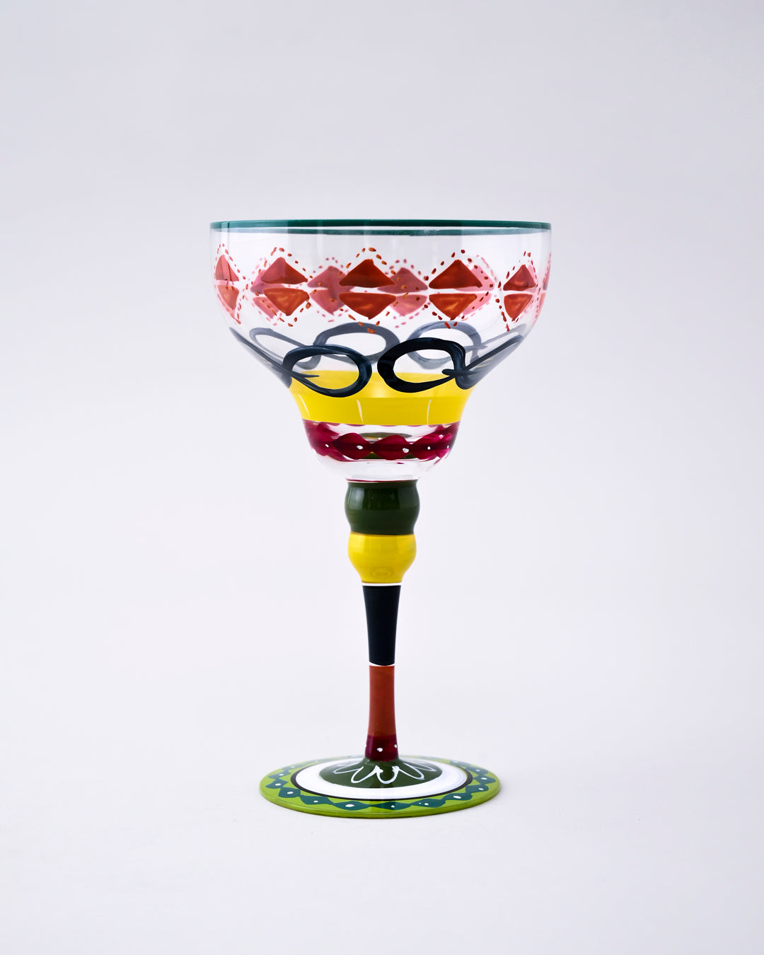 Hand-Painted Margarita Cocktail Glass - 250ml 