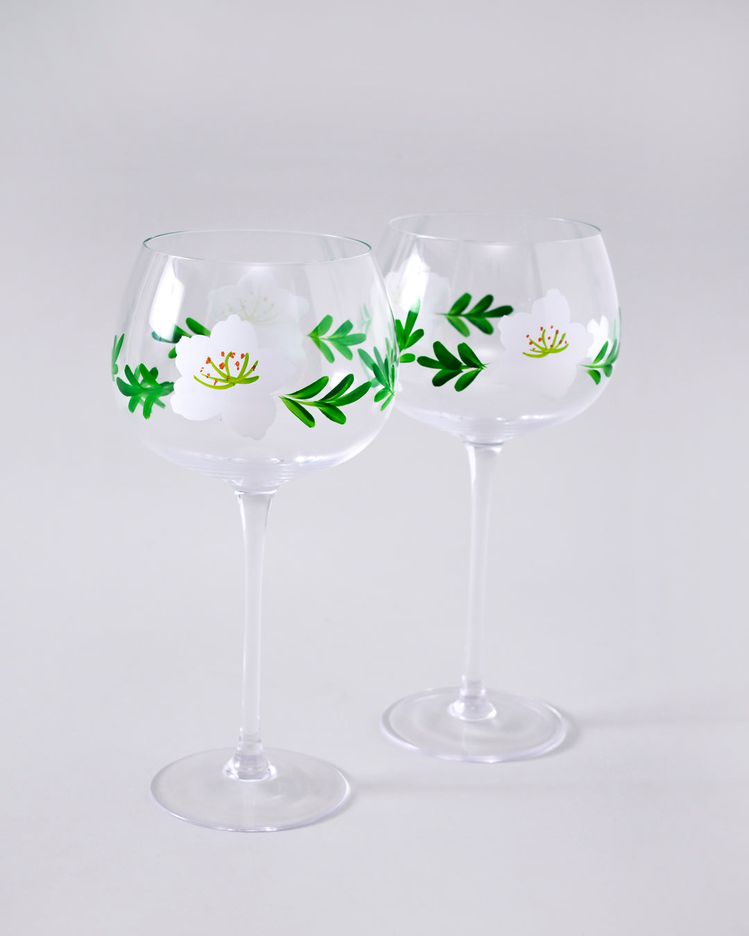 White Blossom Wine Glass - Set Of 6 