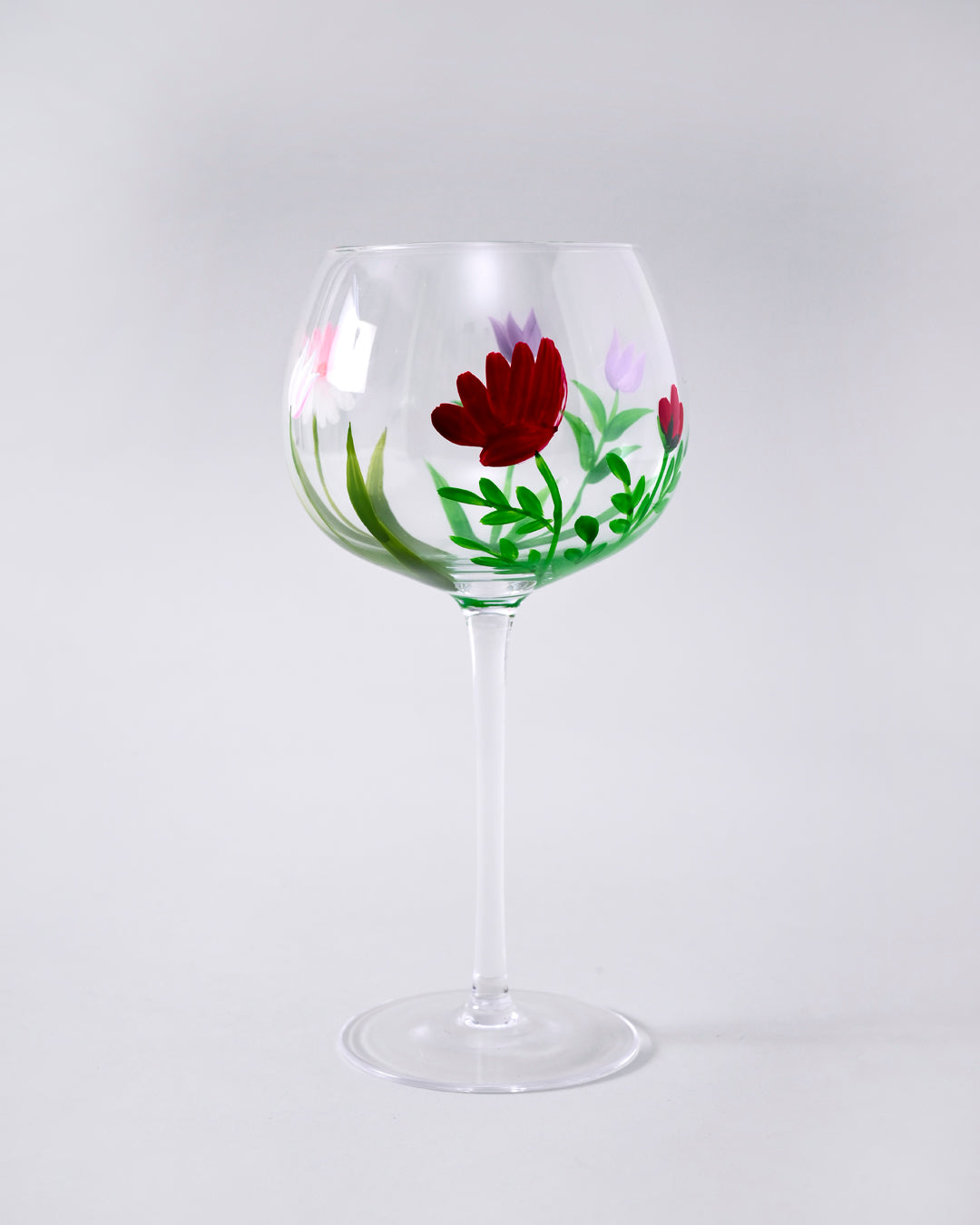 Red Blossom Wine Glass - Set Of 6 