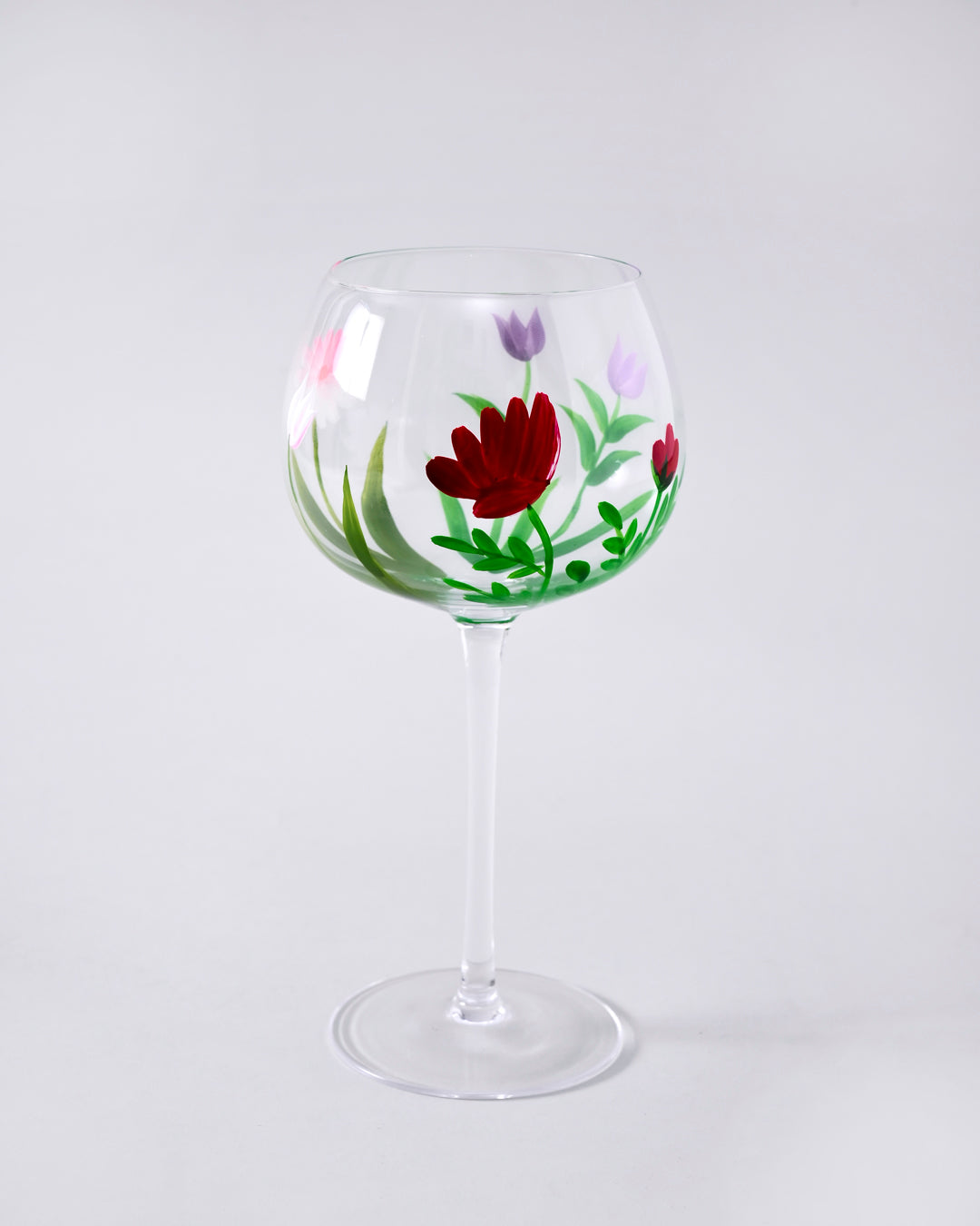 Red Blossom Wine Glass - Set Of 6 