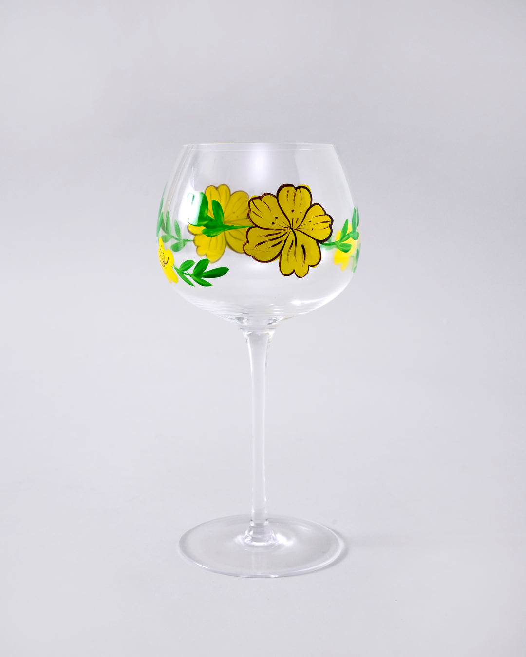 Yellow Blossom Wine Glass - Set Of 6 
