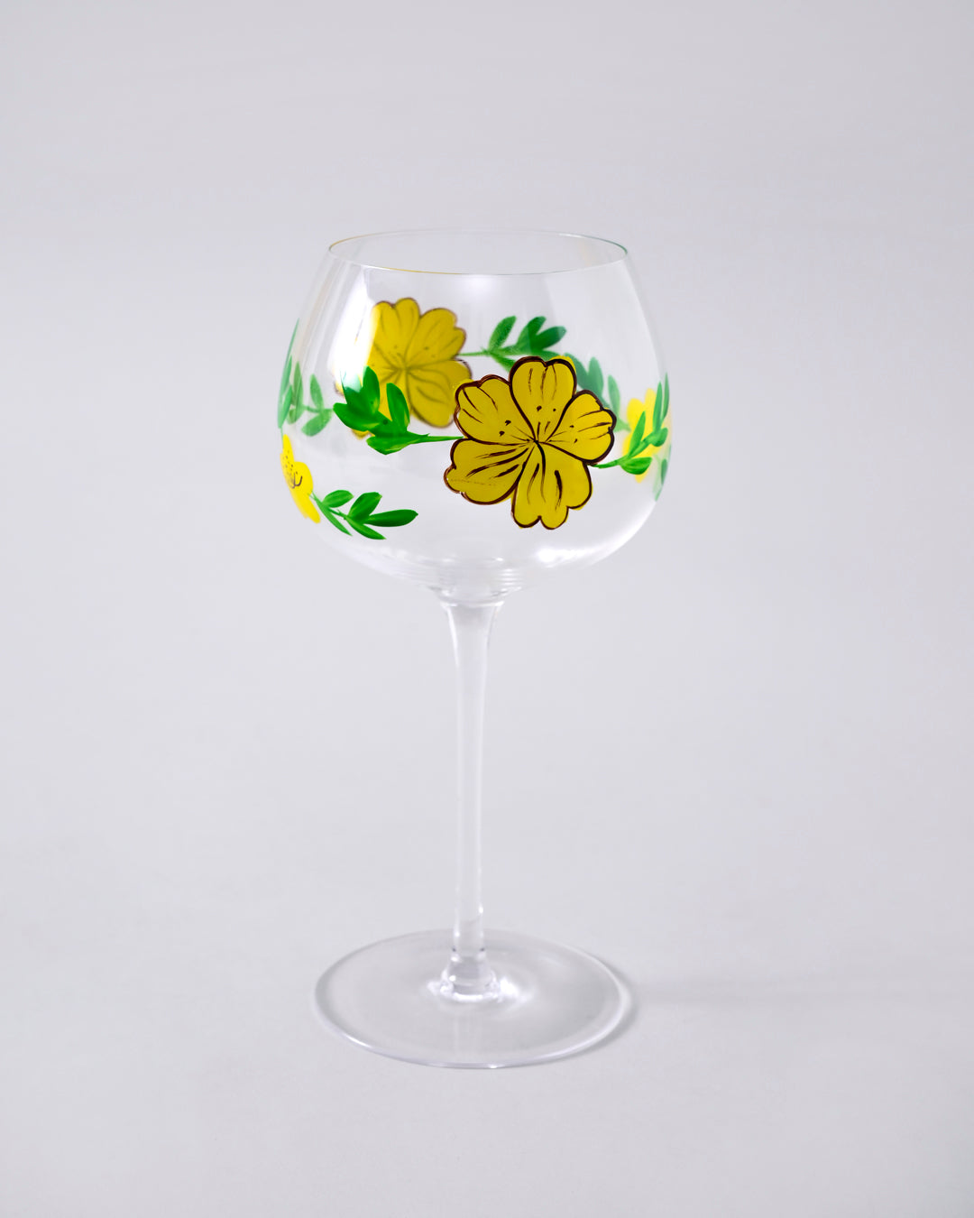 Yellow Blossom Wine Glass - Set Of 6 