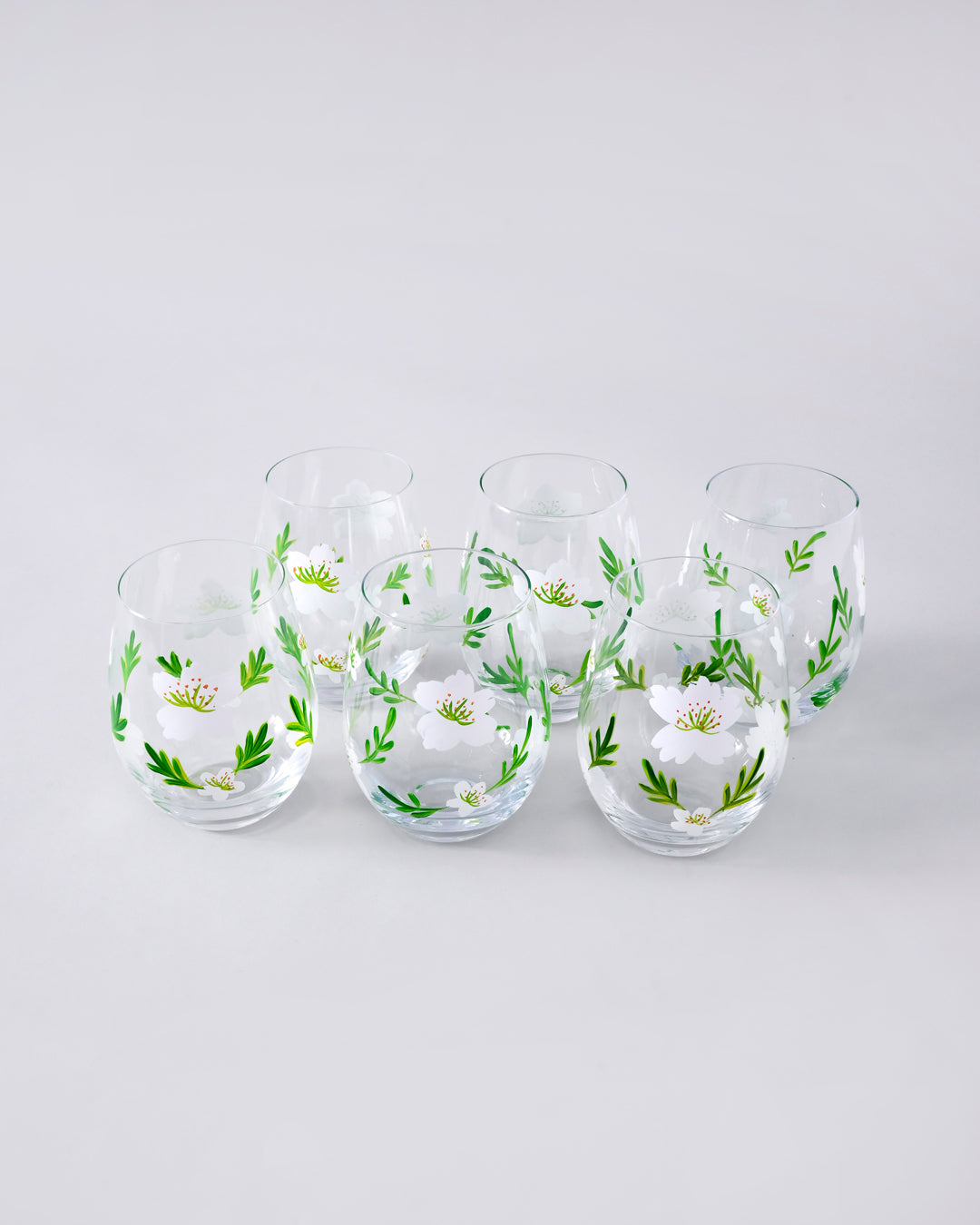 Blossom Serenity Drinking Glass - Set Of 6 