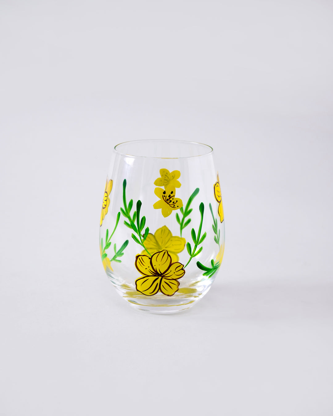 Sunny Bloom Drinking Glass - Set Of 6 