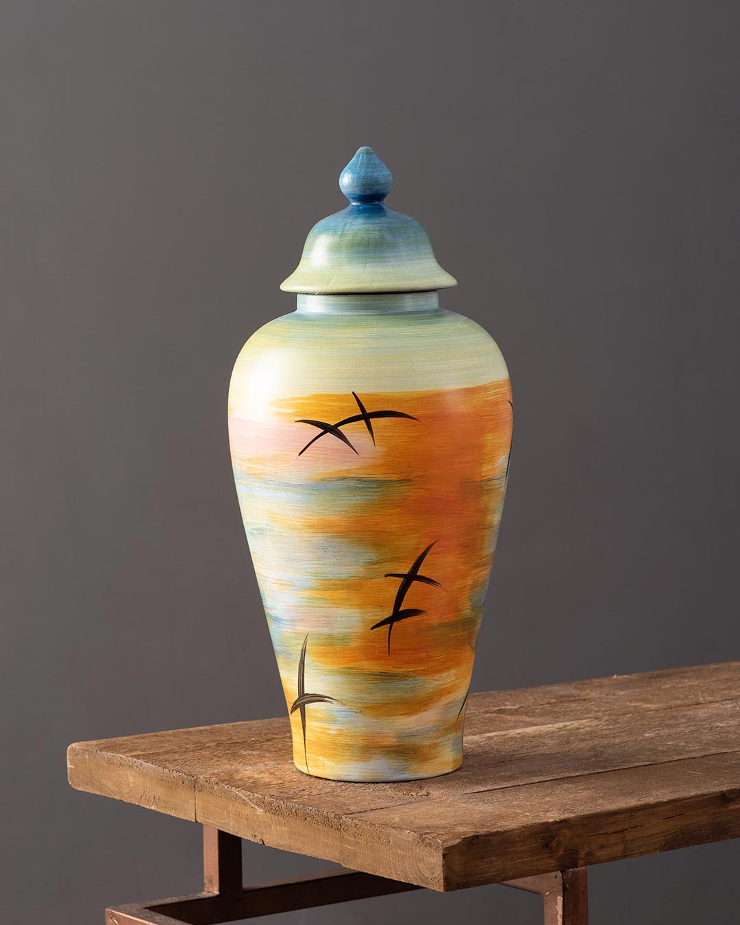 Ombré Tall Ginger Jar small - The Decor Kart