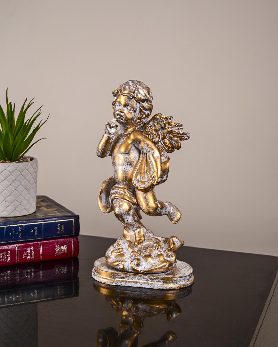 Angel Cherub Playing Octave Mandolin 