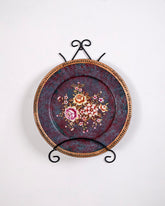 Rustic Rose Decorative Wall Plate With Stand - 13" 