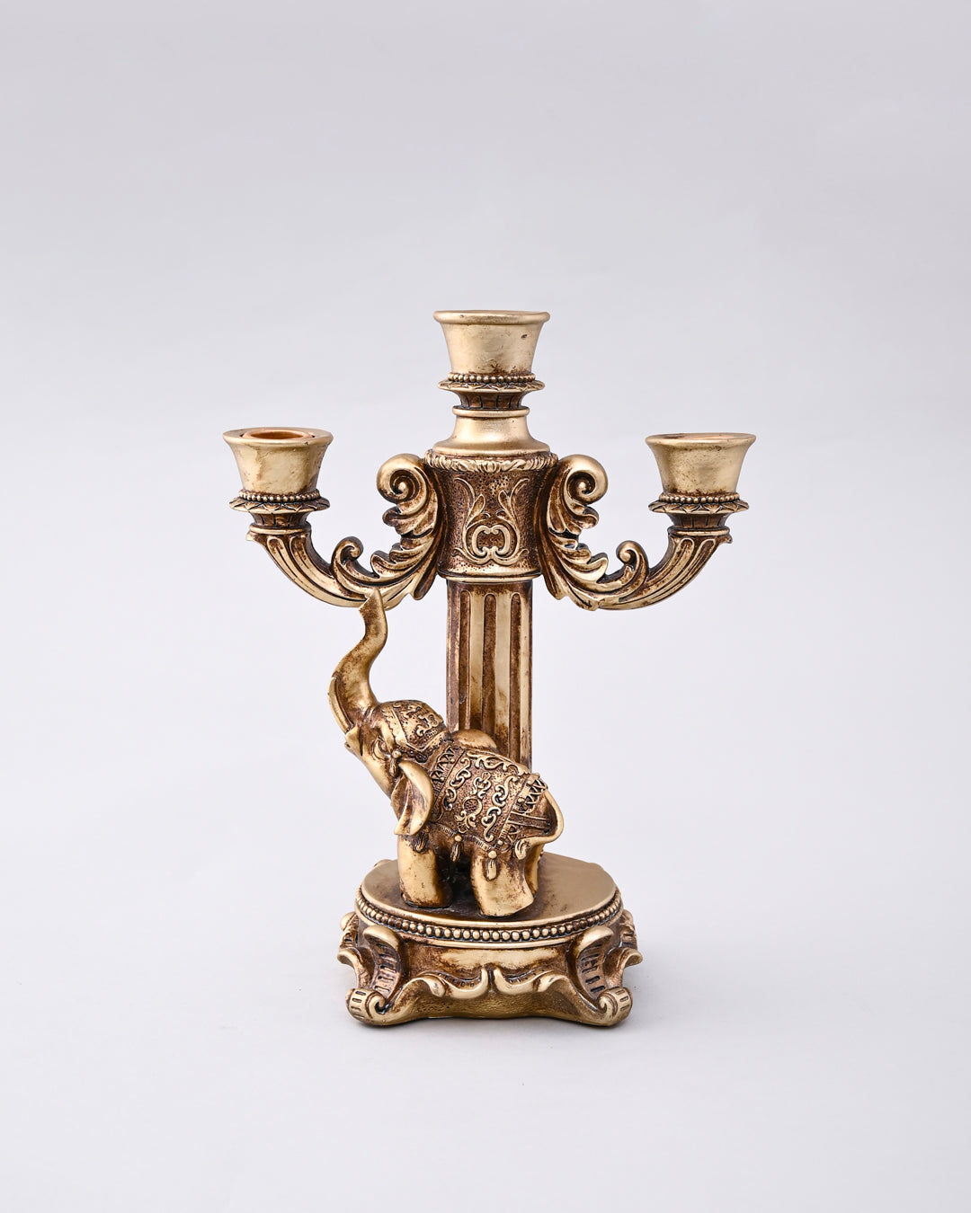 Royal Elephant 3-Arm Candle Stand 