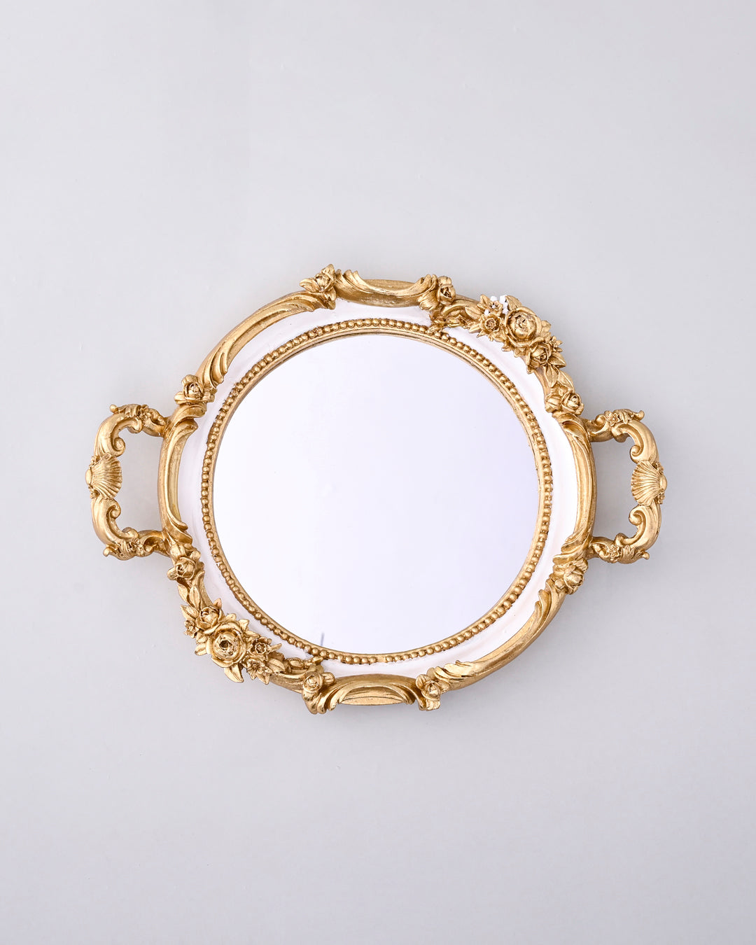 Royal Petal Ornate Mirror Tray 