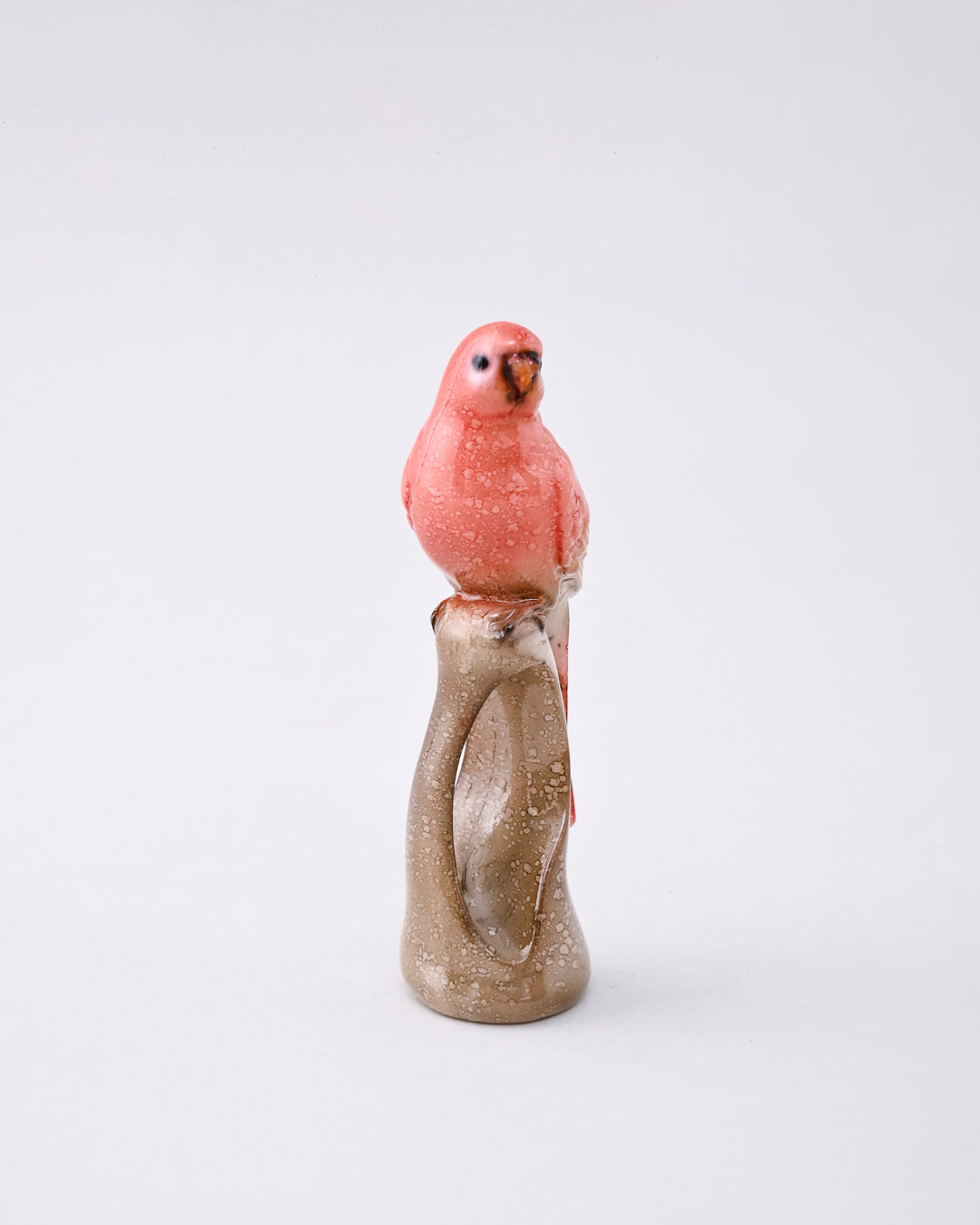 Coral Lovebird Decorative Figurine - Set Of 2 