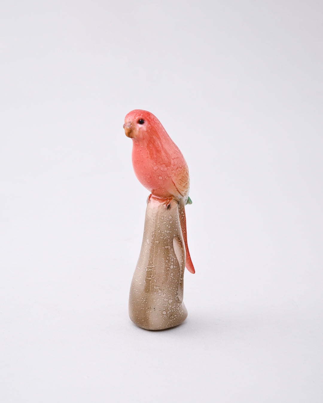 Coral Lovebird Decorative Figurine - Set Of 2 