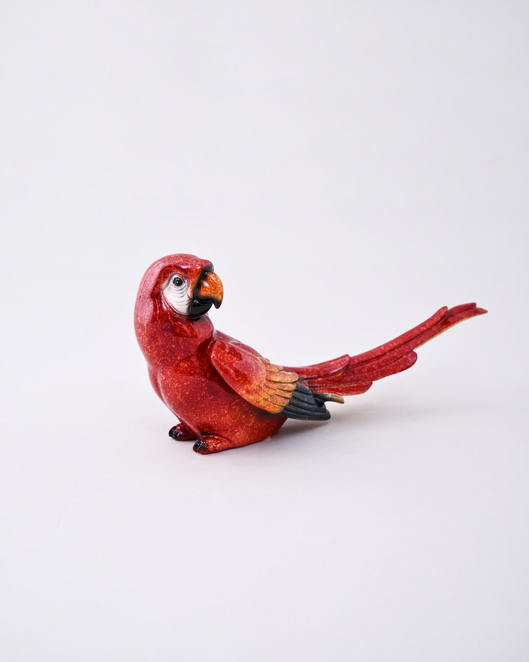Scarlet Parrot Decorative Figurine 