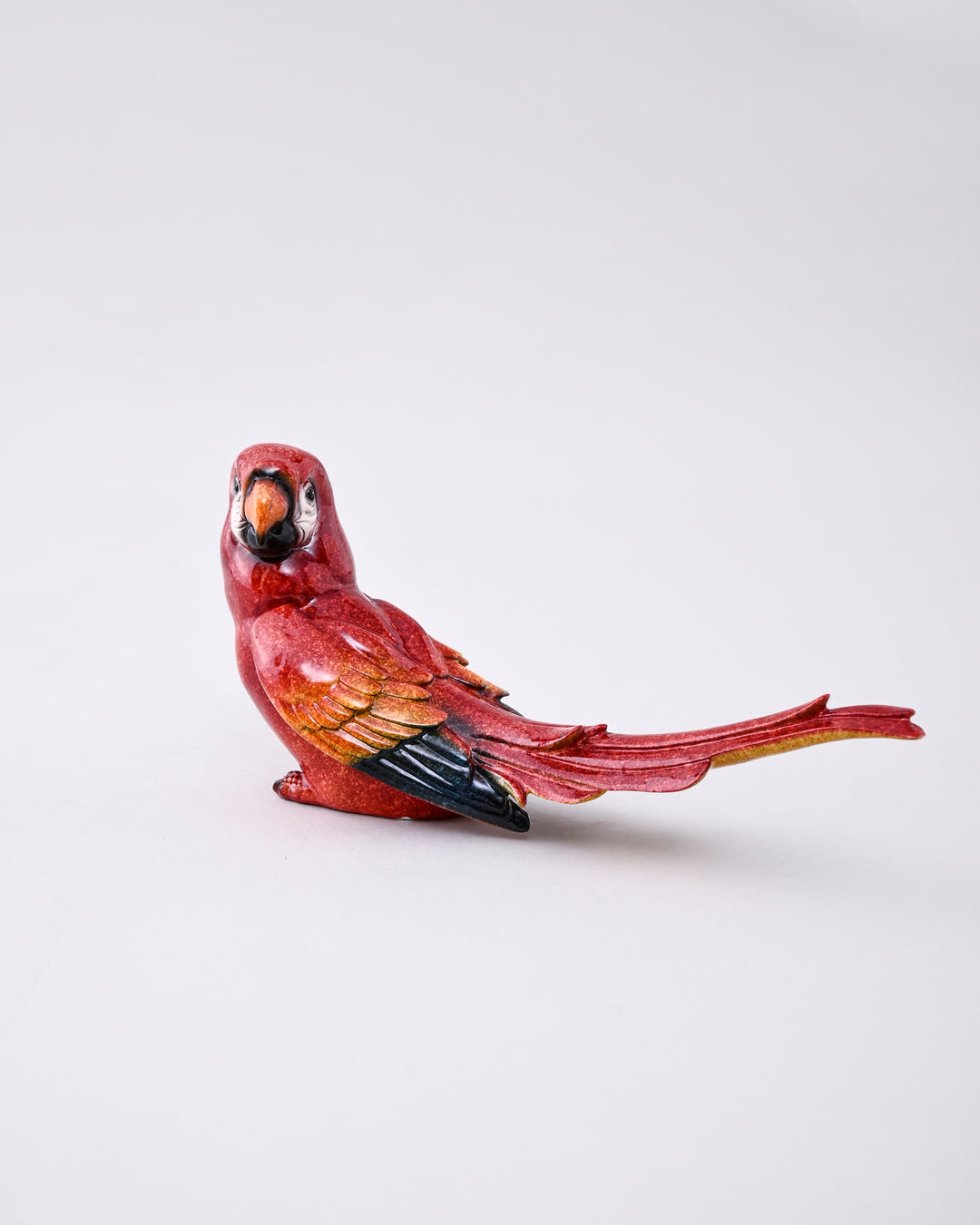 Scarlet Parrot Decorative Figurine 