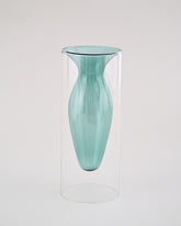 Verde Double Wall Glass Vase 