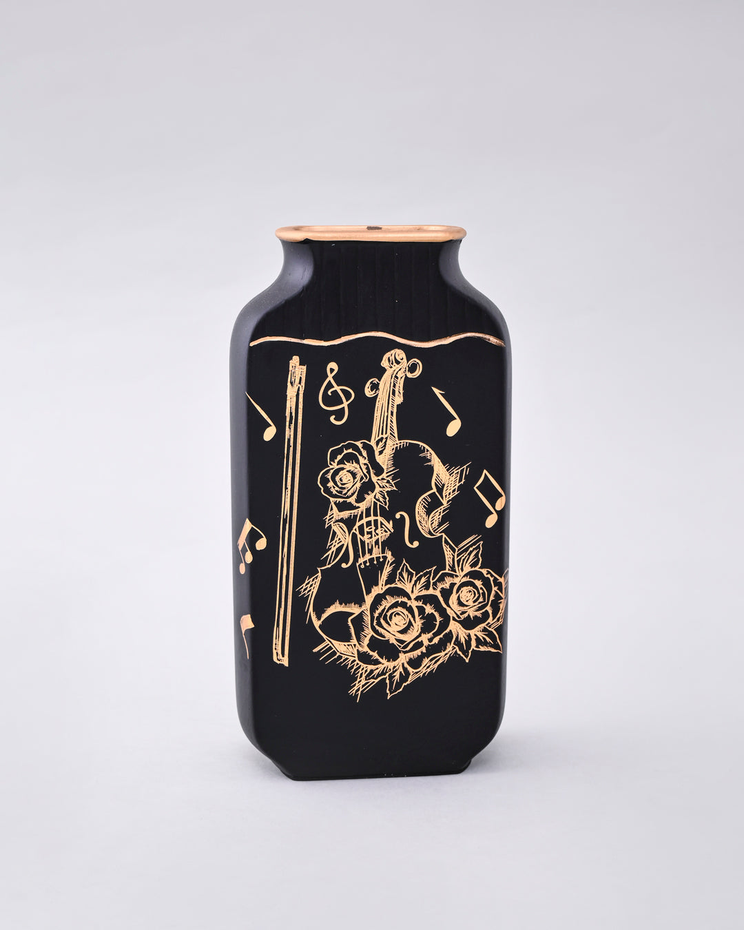 Melody Noir Vase & Decorative Plate - Set Of 3 