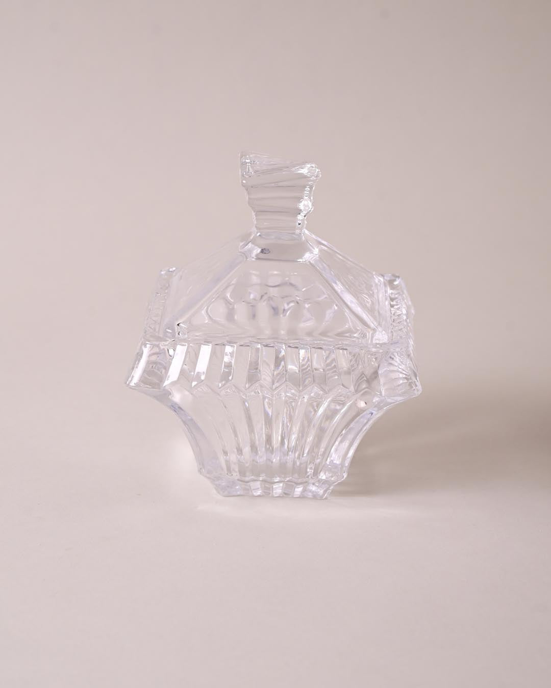 Crystal Cut Candy Jar With LId 