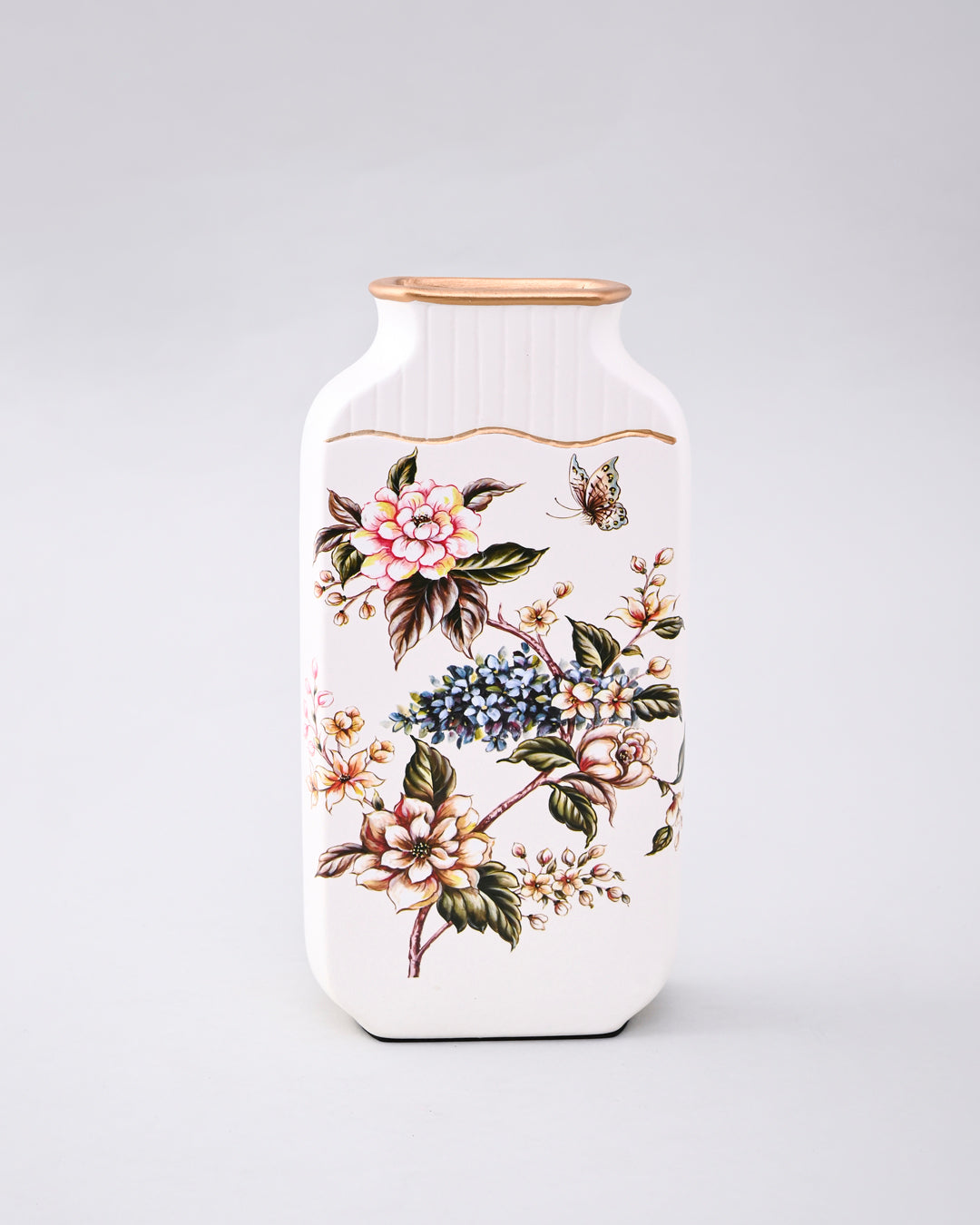 Blossom Grace Vase & Decorative Plate - Set Of 3 