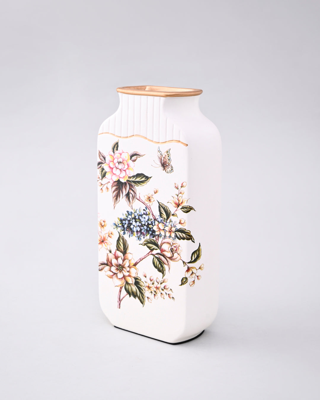 Blossom Grace Vase & Decorative Plate - Set Of 3 