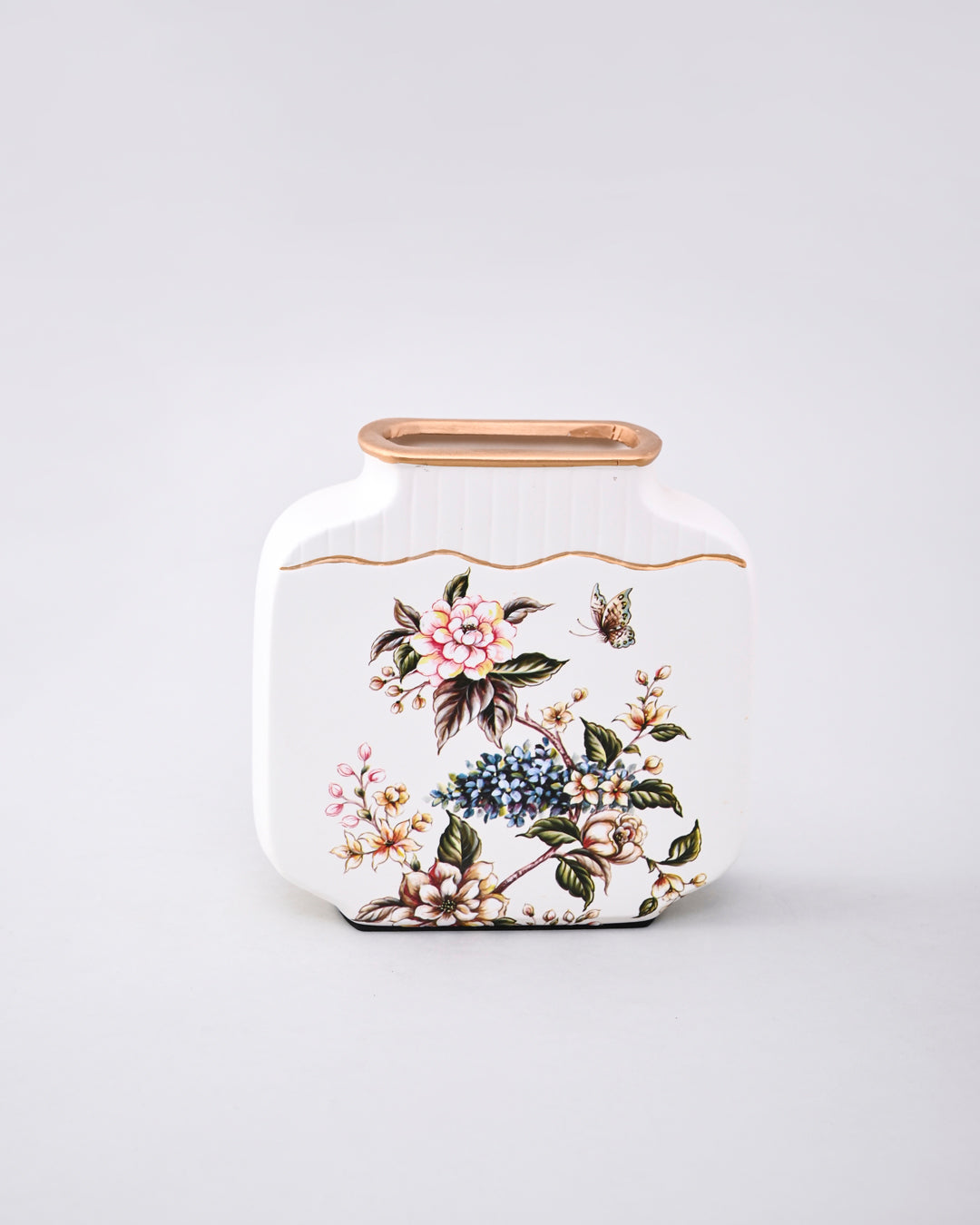 Blossom Grace Vase & Decorative Plate - Set Of 3 