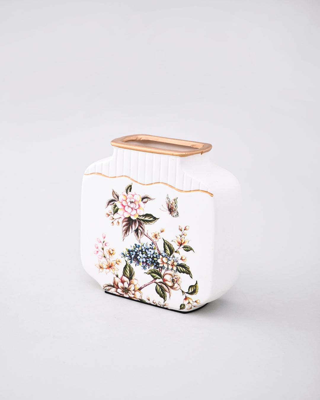 Blossom Grace Vase & Decorative Plate - Set Of 3 