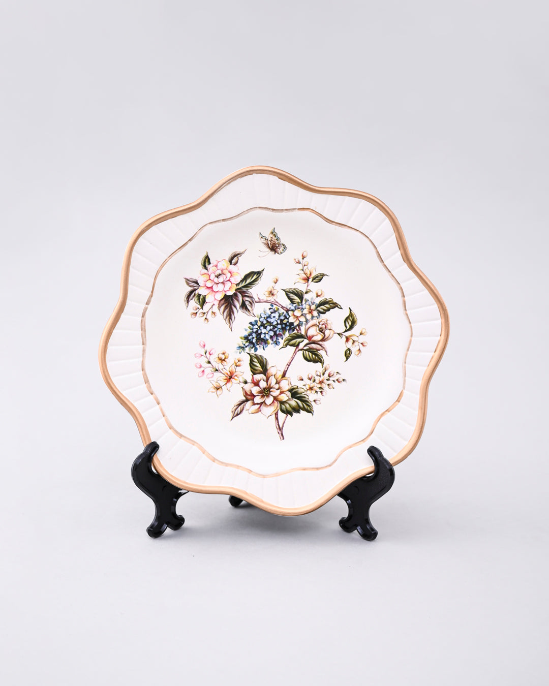 Blossom Grace Vase & Decorative Plate - Set Of 3 