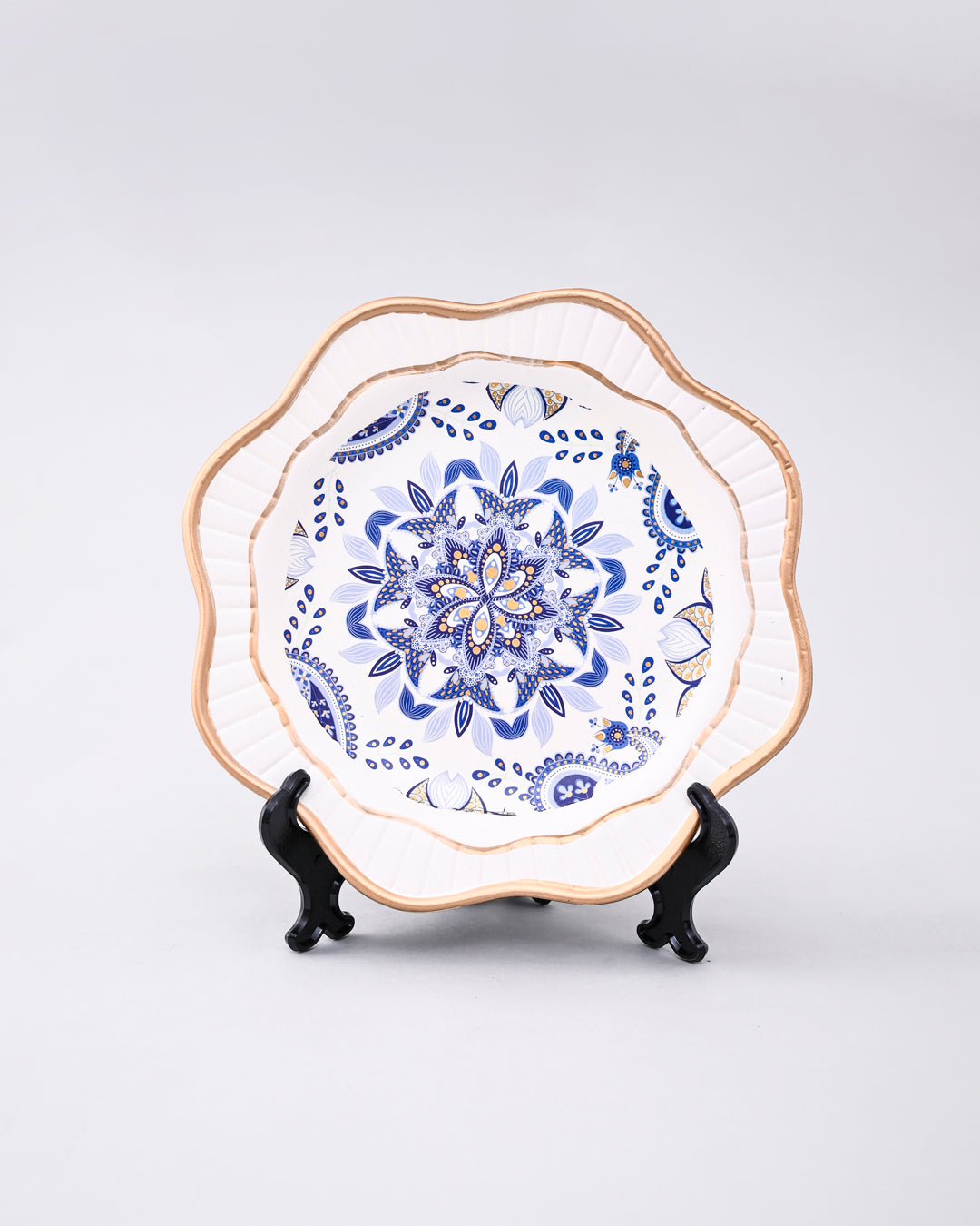Indigo Royale Vase & Decorative Plate - Set Of 3 