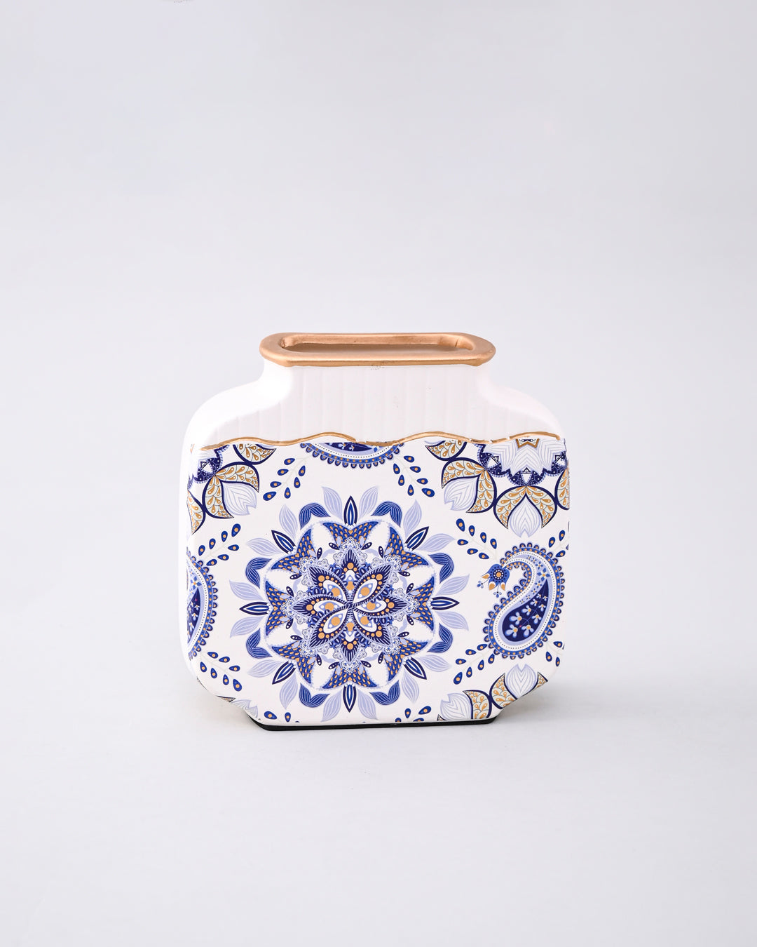 Indigo Royale Vase & Decorative Plate - Set Of 3 