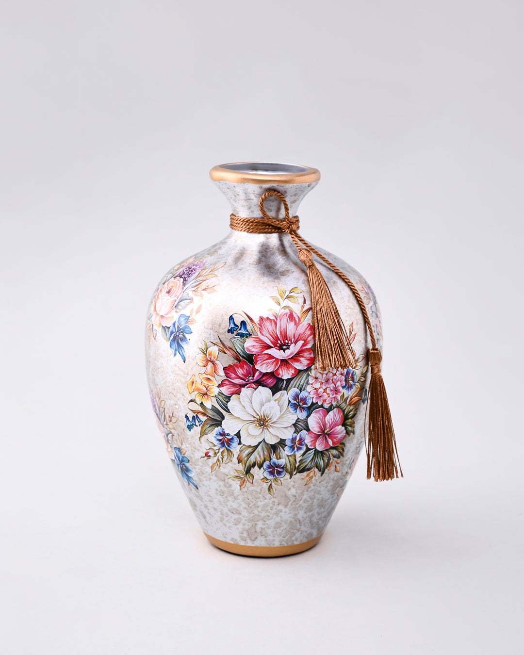 Royal Bloom Vase & Decorative Plate - Set Of 3 