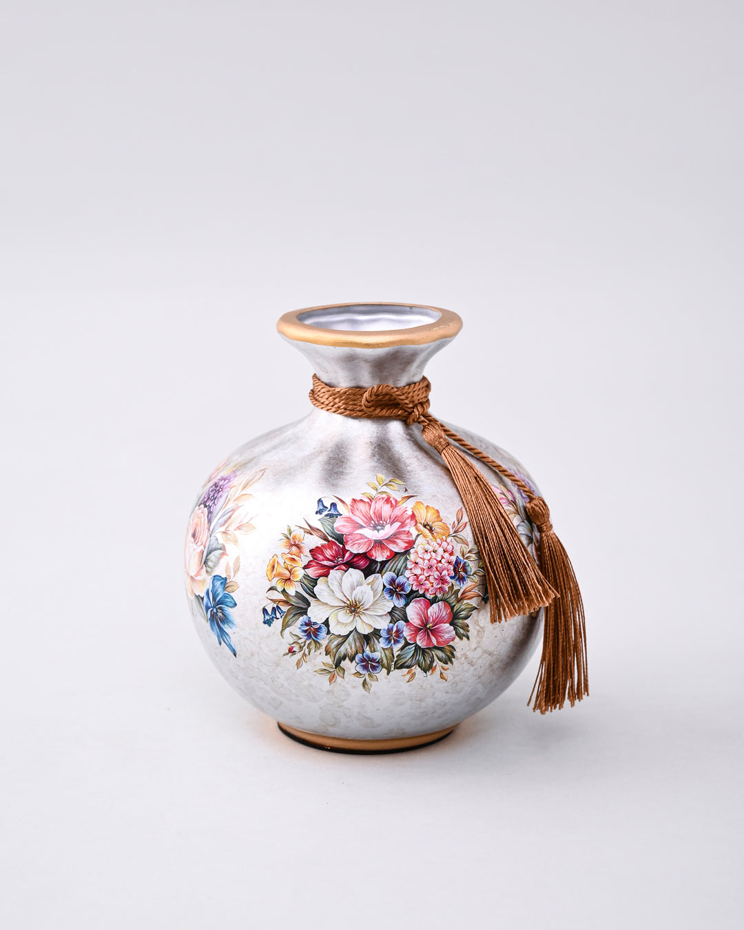 Royal Bloom Vase & Decorative Plate - Set Of 3 