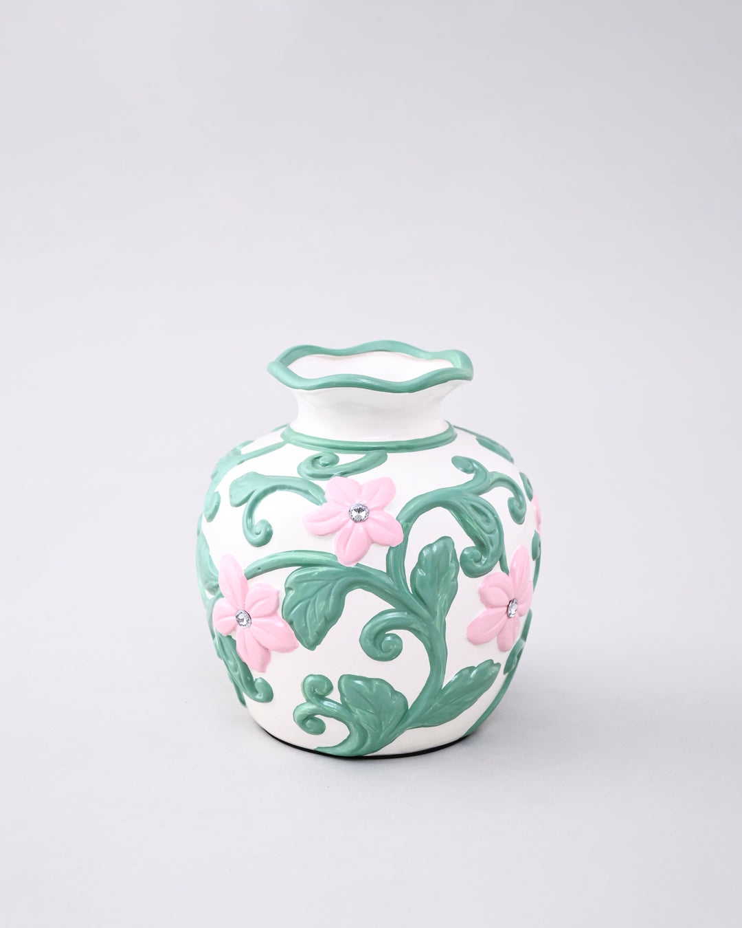 Blush Vine Vase & Decorative Plate - Set Of 3 