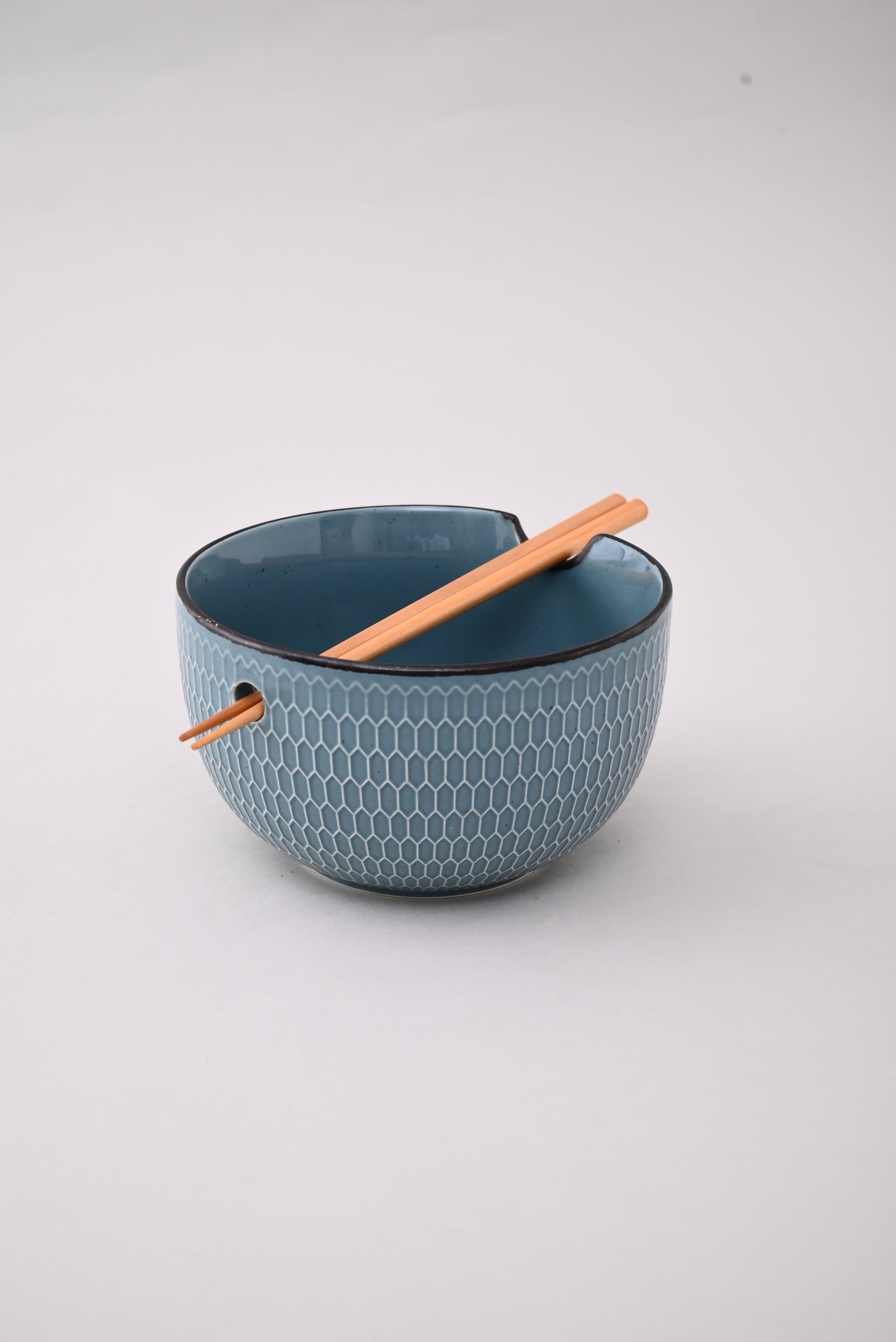 Ramen Bowl With Chopsticks - Blue 