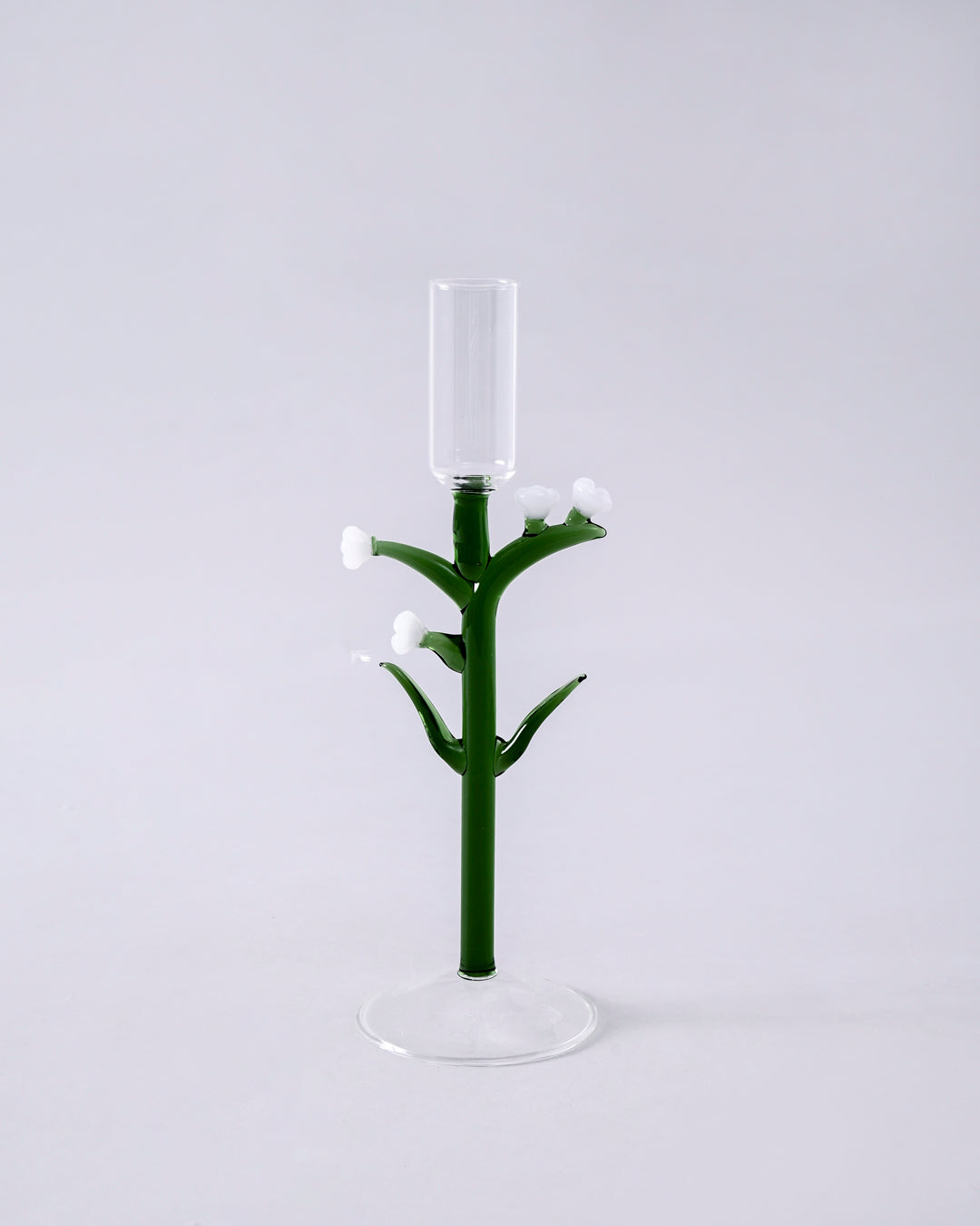 Botanical Stem Glass Candle Stand - Large 