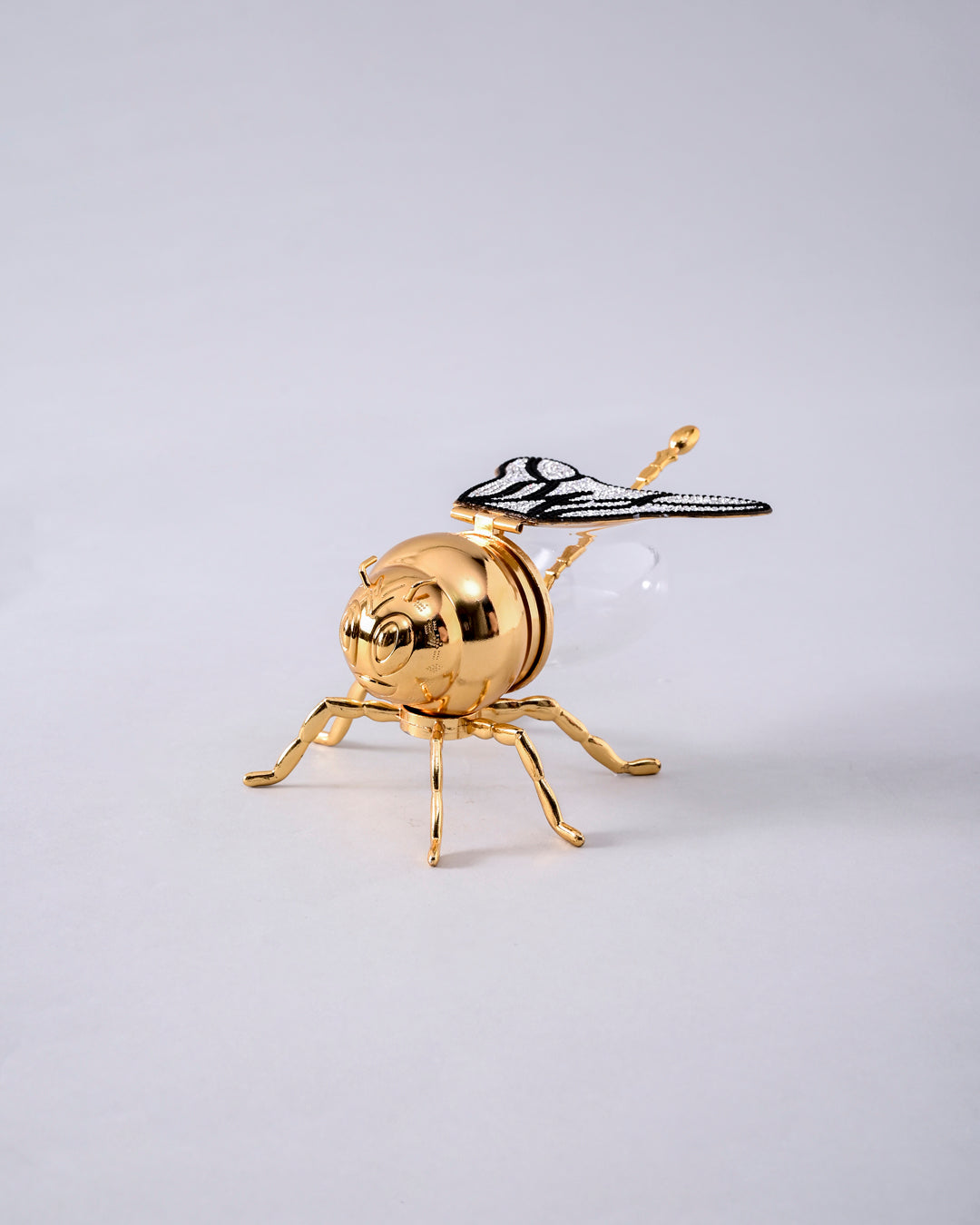 HoneyBee Honey Pot With Spoon '200 ML' - Black & White 