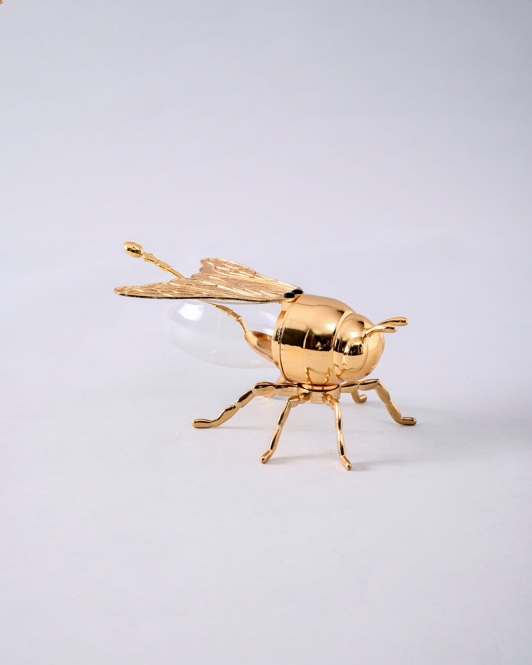 HoneyBee Honey Pot With Spoon '200 ML' - Gold 